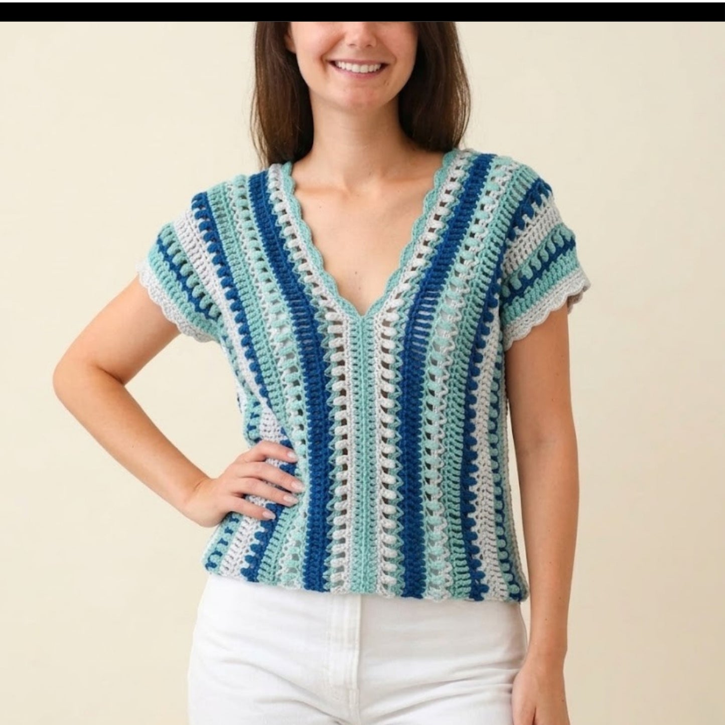 Beginner Friendly Panel Stitch Blouse Crochet Pattern