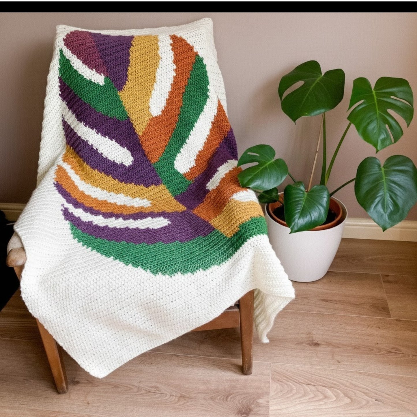 Tropical Canopy Throw Crochet Pattern