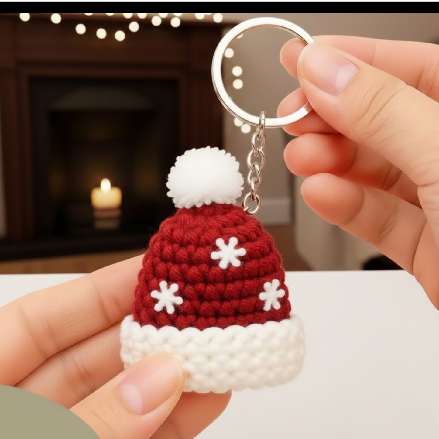 Holiday Santa Bag Charm Crochet Pattern