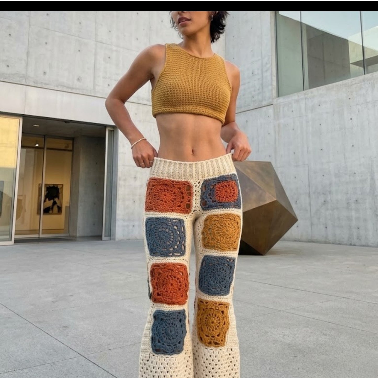Retro Flared Festival Trousers Crochet Pattern