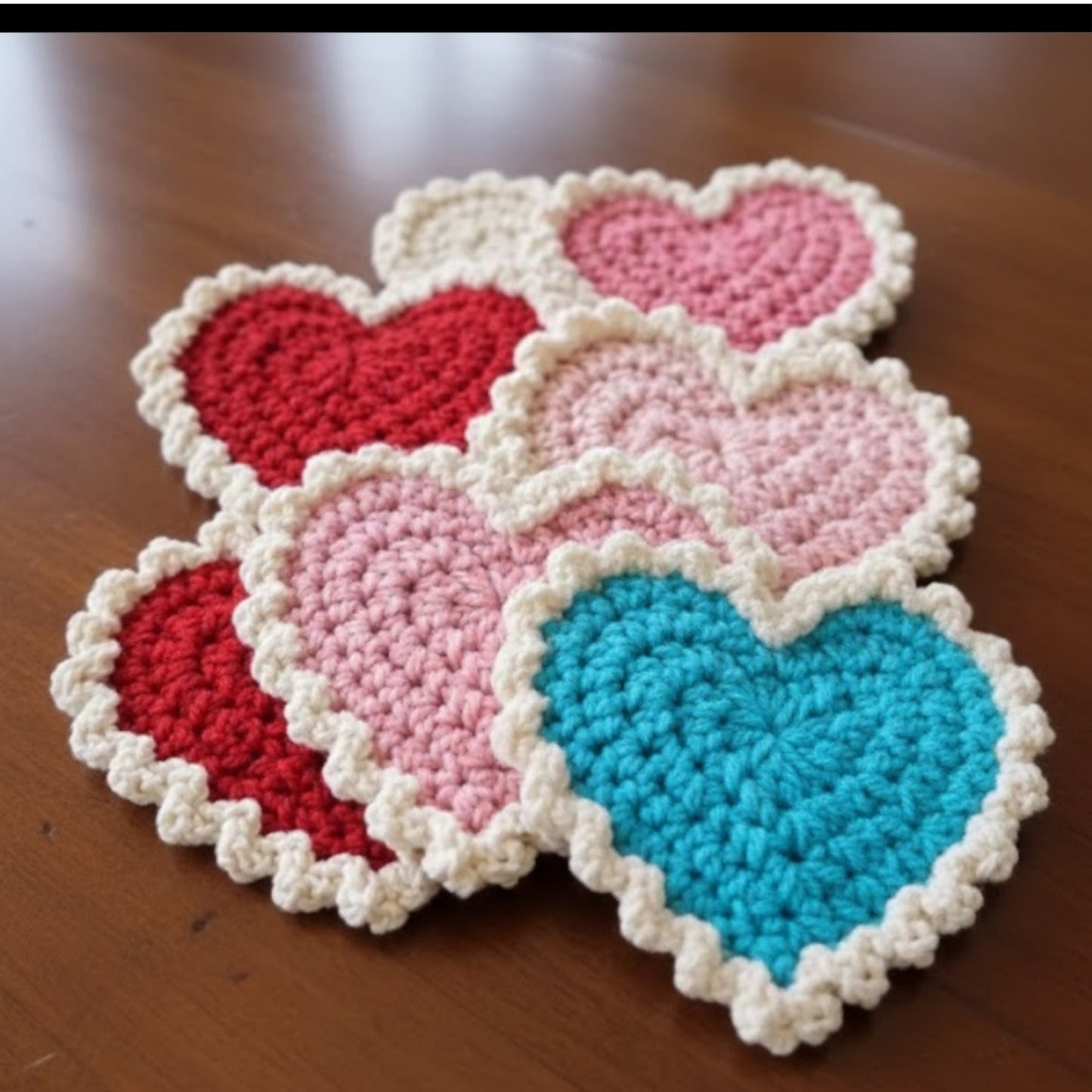 Farmhouse Hearts Chunky Coaster Crochet Pattern