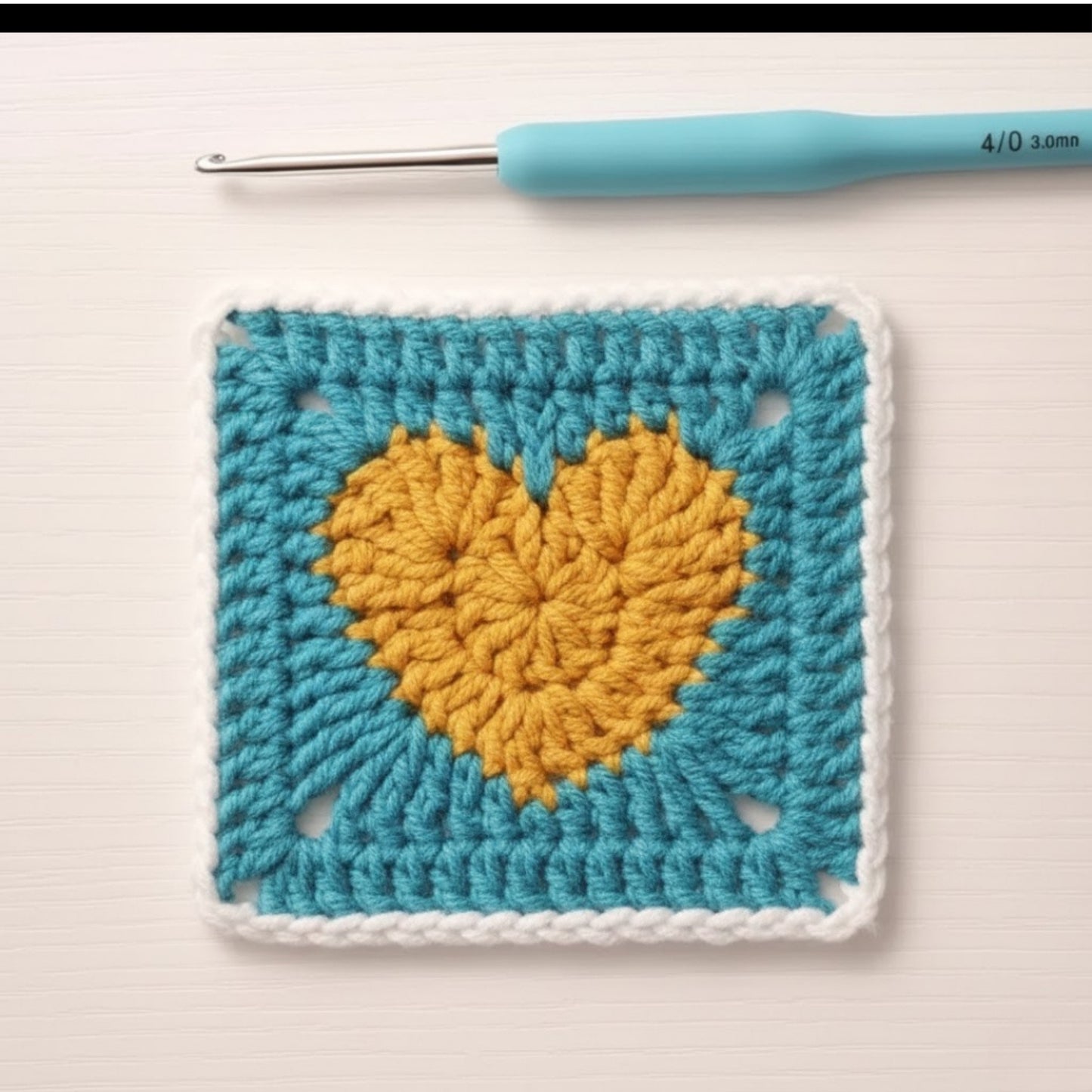 Valentine’s Echo Heart Square Crochet Pattern