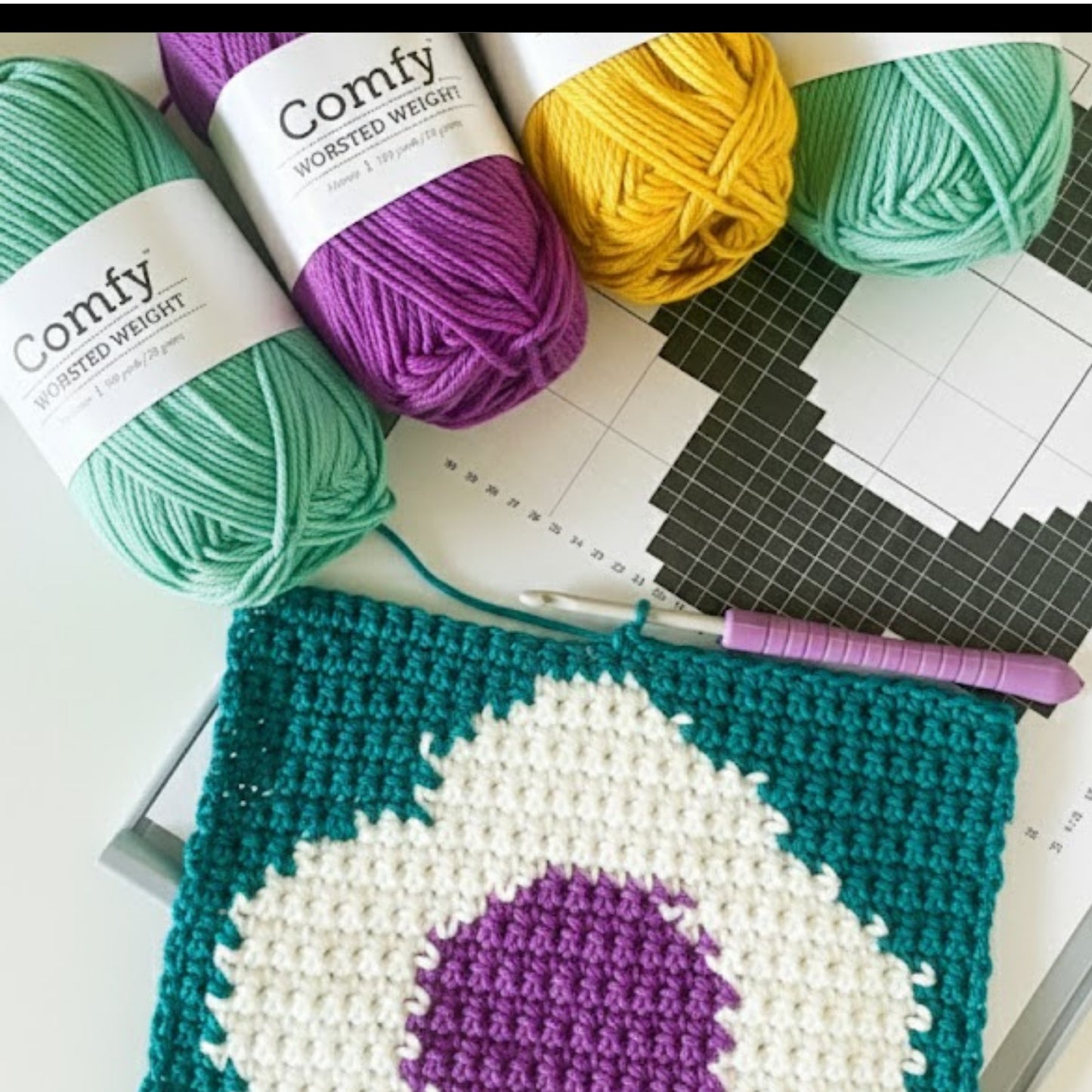 Vintage Meadow Throw Crochet Pattern