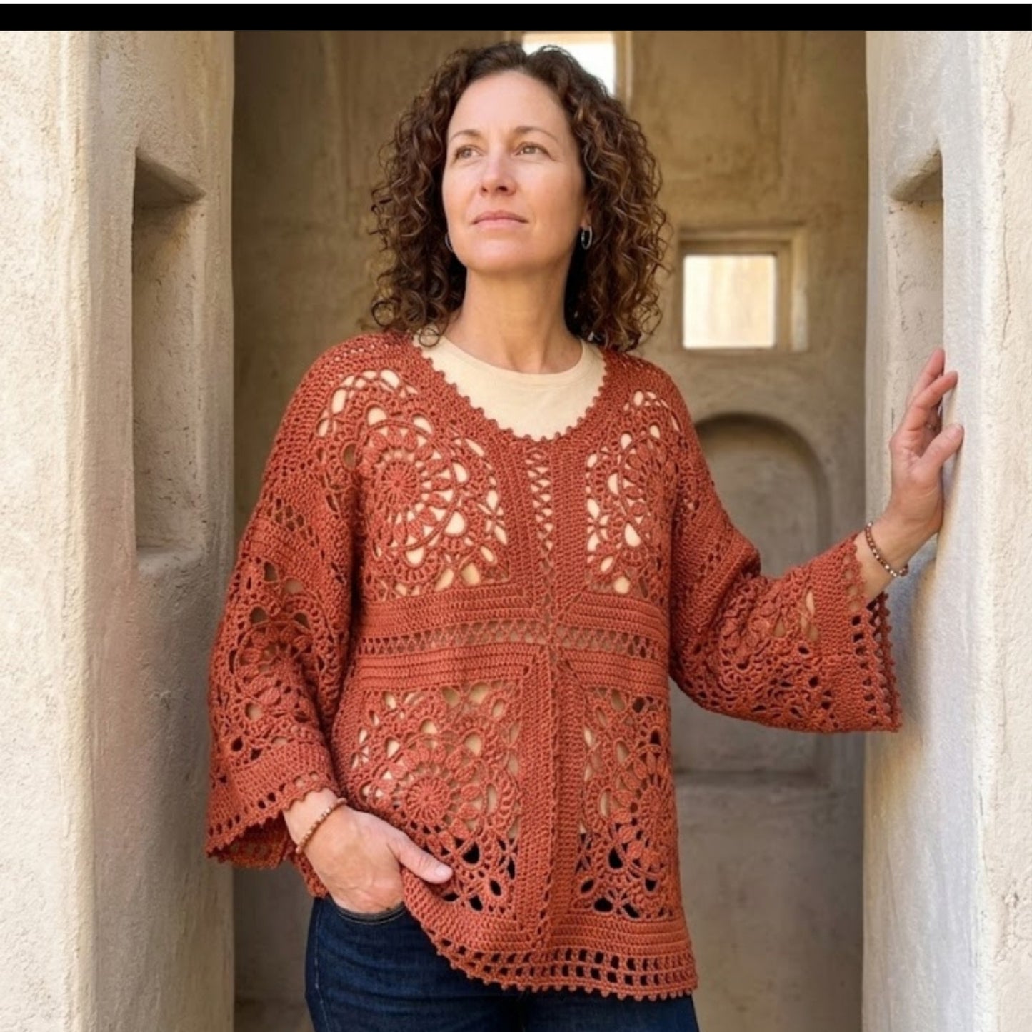 Graceful Feminine Textured Cardigan Crochet Pattern