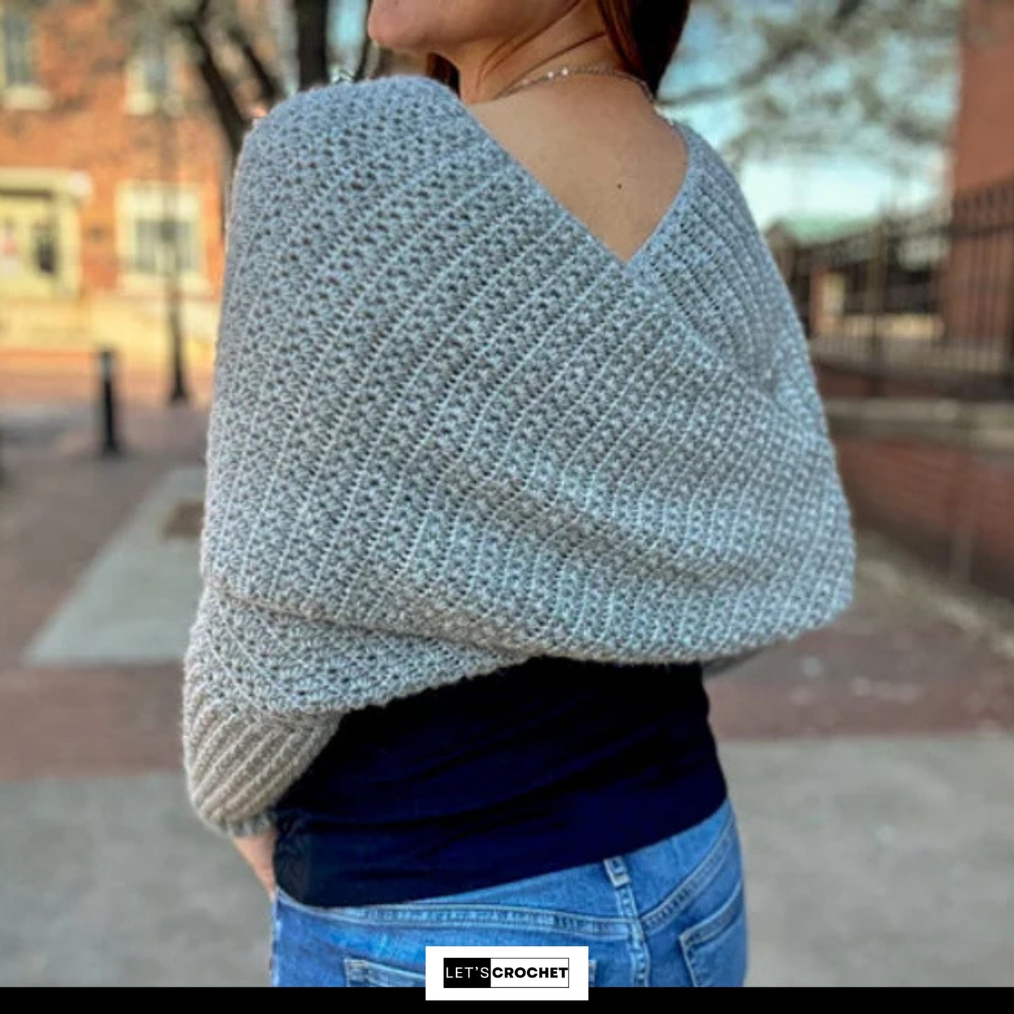 Wrap Around Sleeve Shawl Crochet Pattern