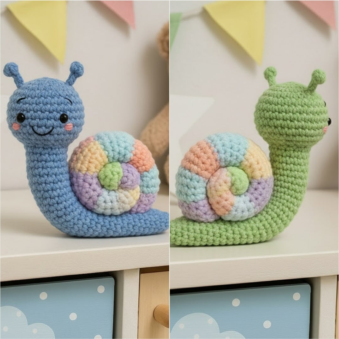 Cutesie Easy Little Colorful Snail Crochet Pattern