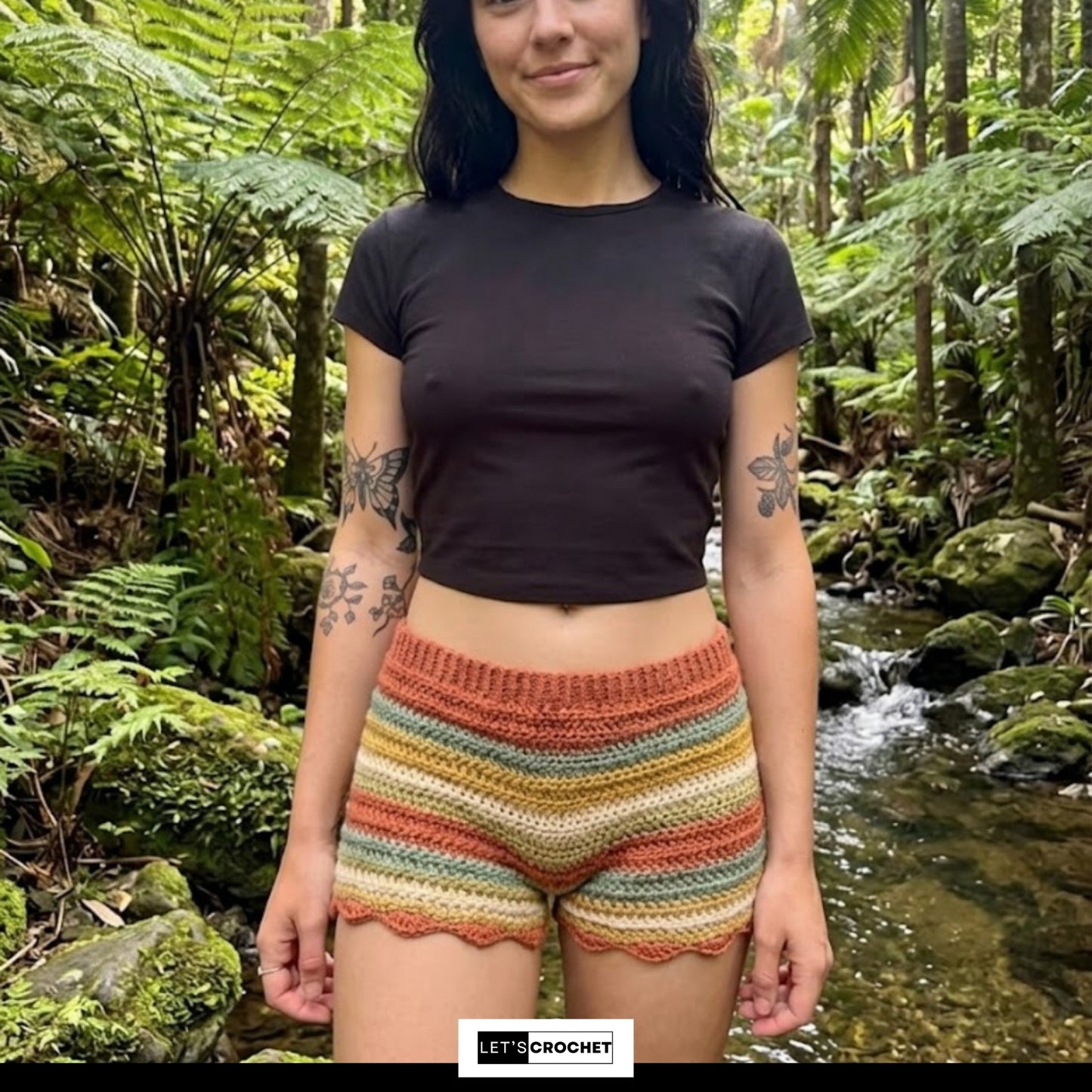 Relaxed Summer Lounge Shorts Crochet Pattern