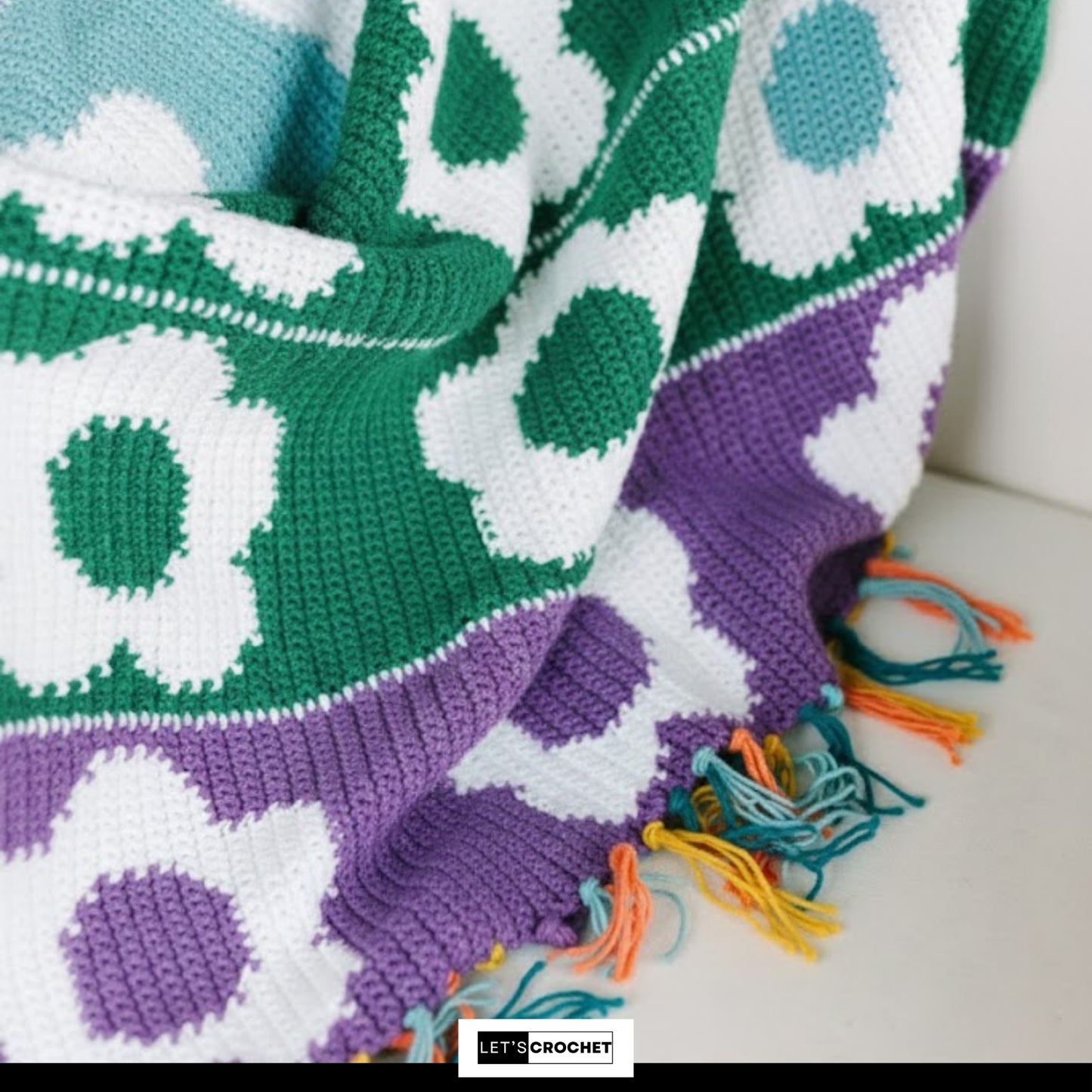 Vintage Meadow Throw Crochet Pattern