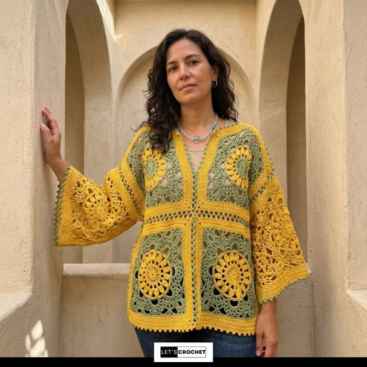 Graceful Feminine Textured Cardigan Crochet Pattern