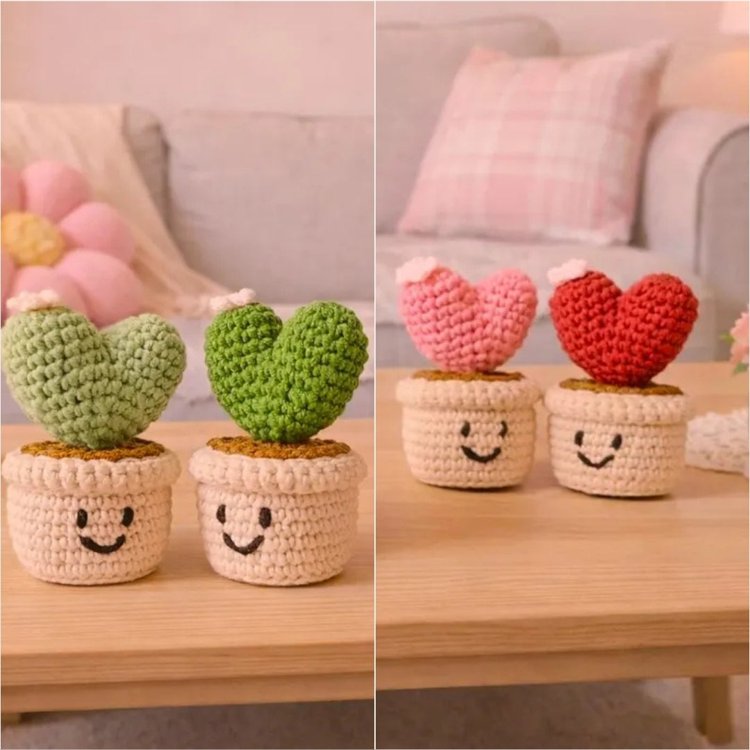 Cutesie Colorful Heartpots Crochet Pattern