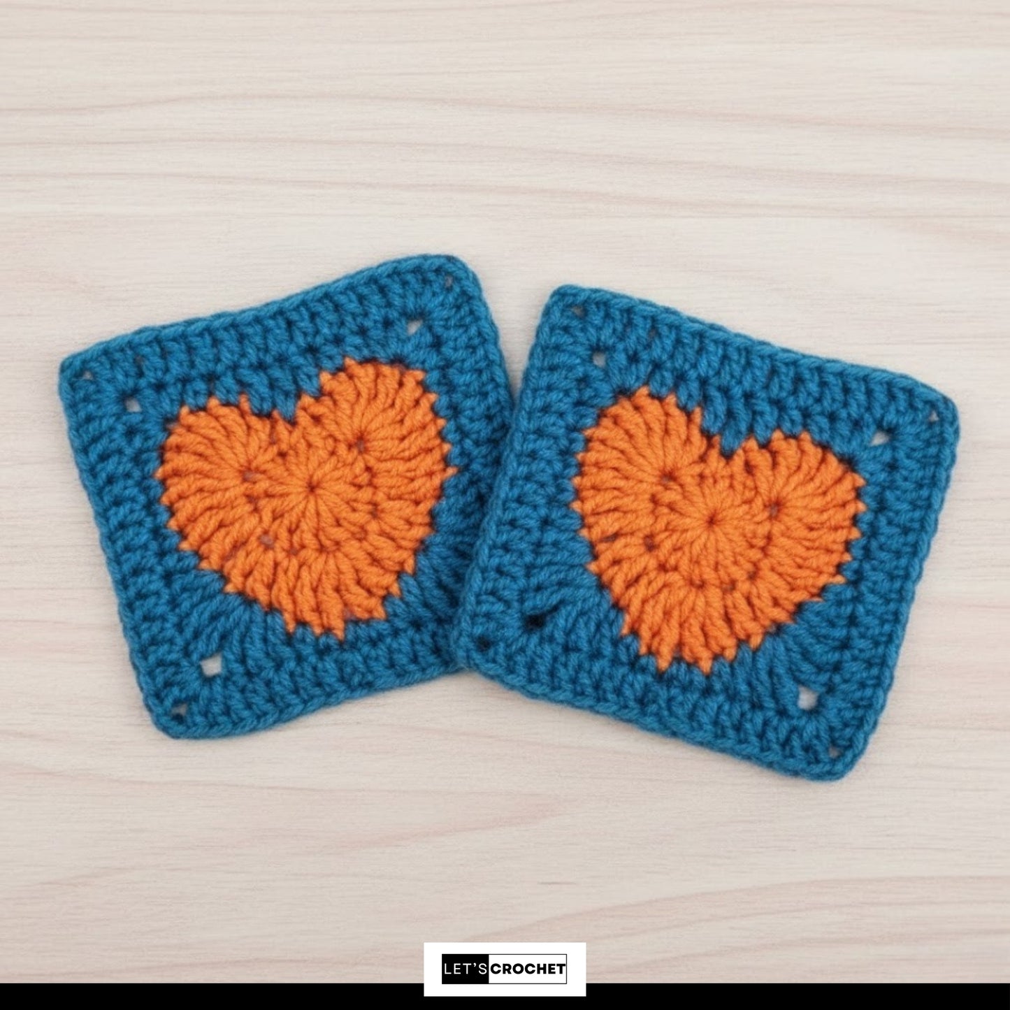 Valentine’s Echo Heart Square Crochet Pattern