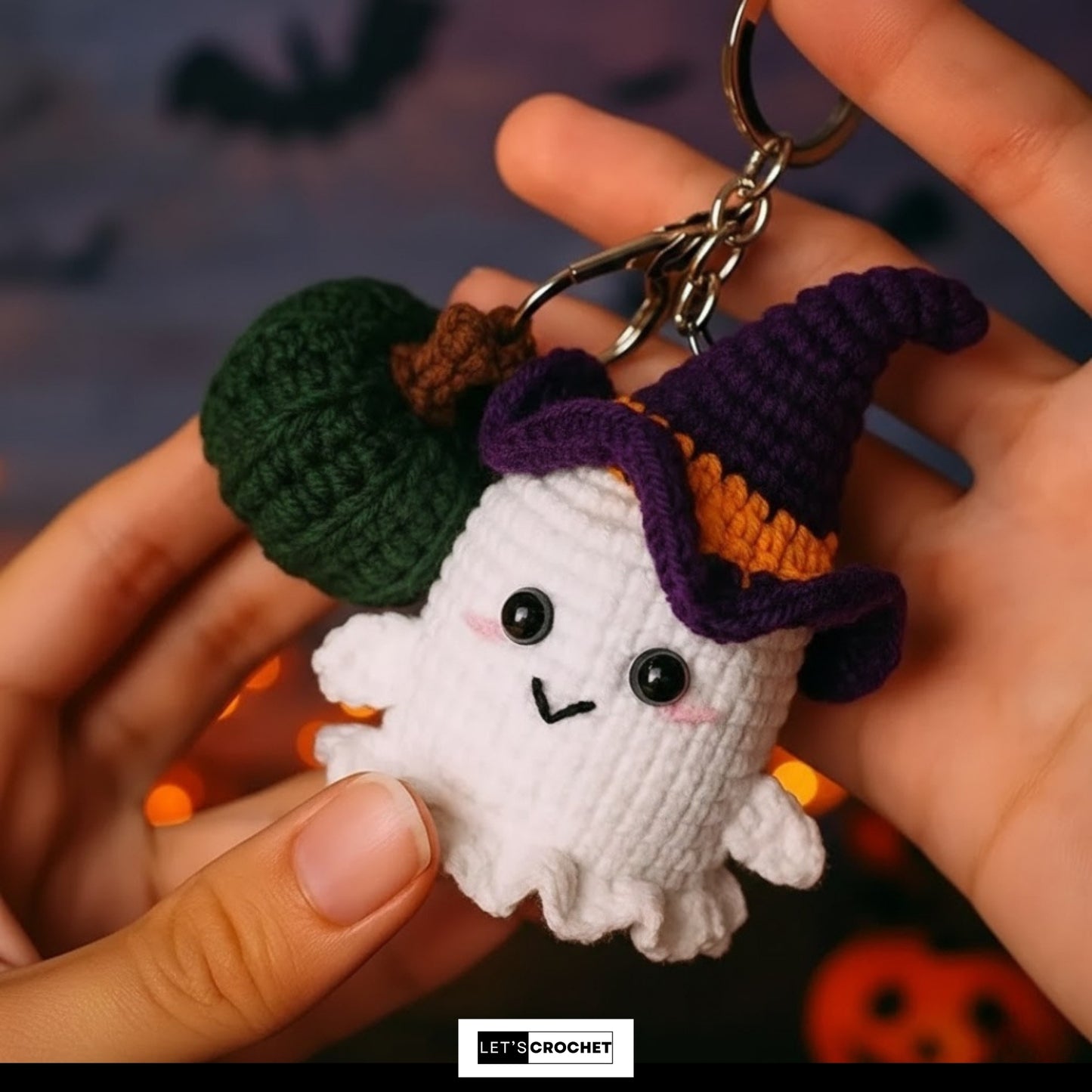 Cute Ghost Key Charms Crochet Pattern