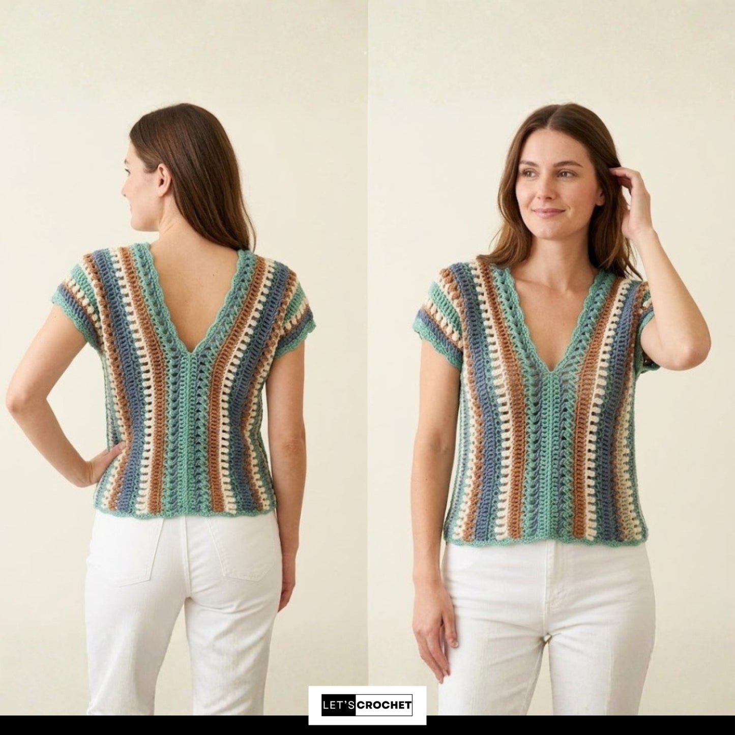 Beginner Friendly Panel Stitch Blouse Crochet Pattern