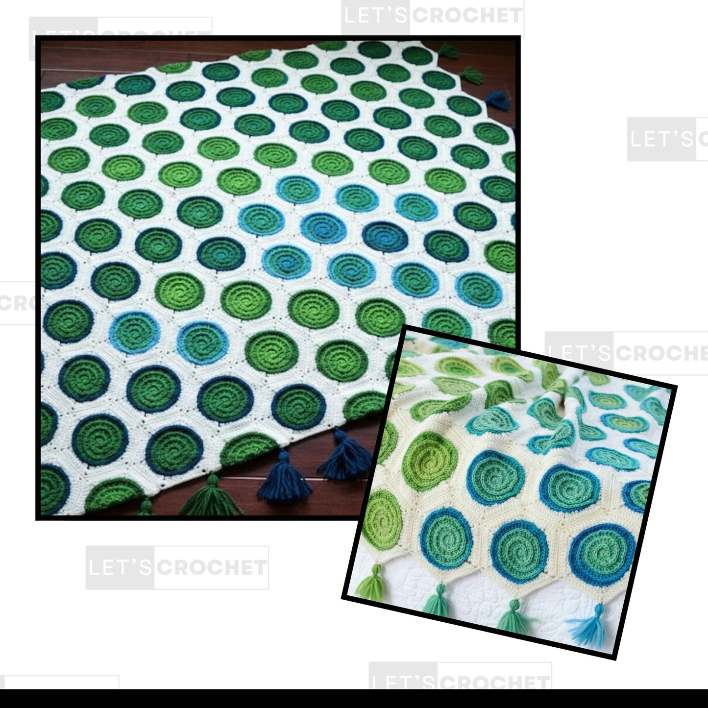 Spiraled Texture Boho Throw Crochet Pattern