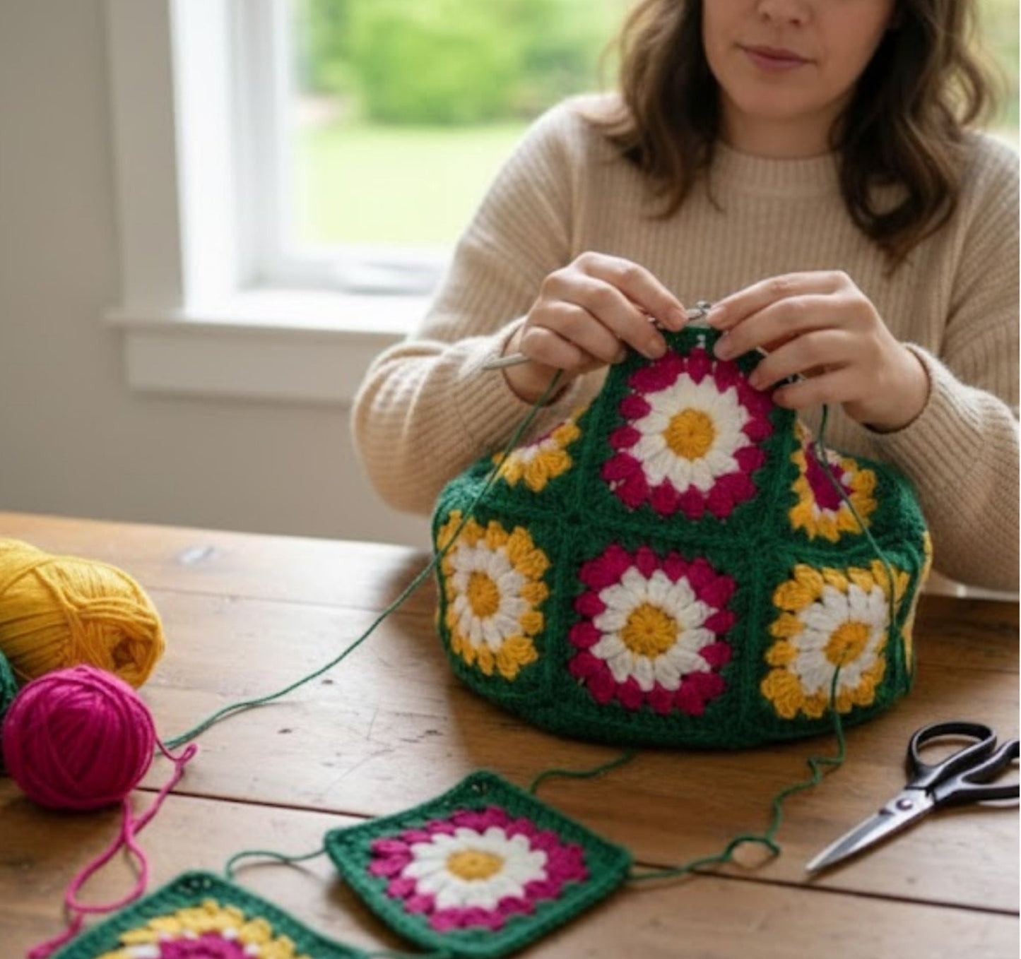 Vintage Motif Carryall Crochet Pattern