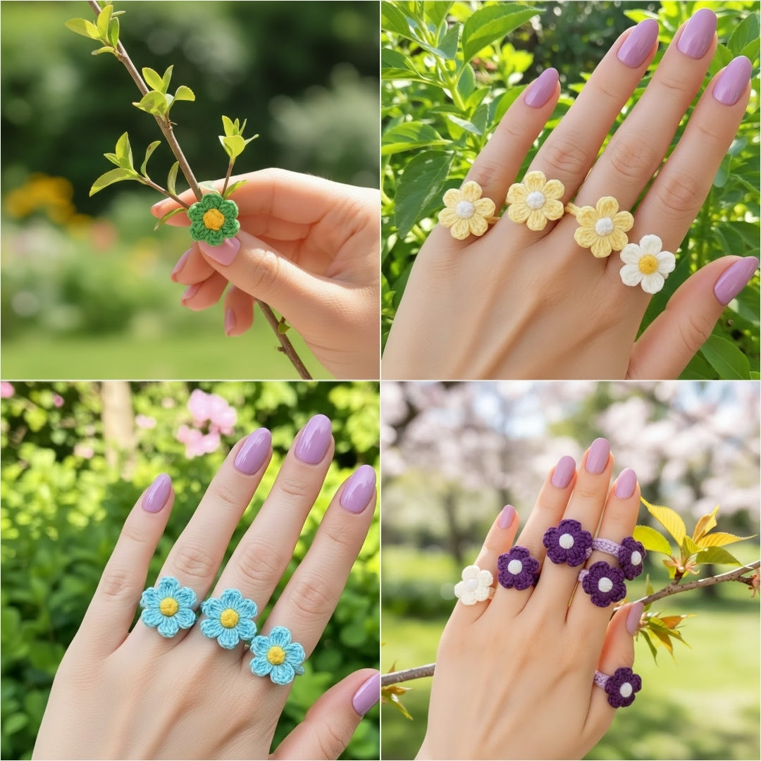 Cutesie Colorful Ringlets Floral Ringlets Crochet Pattern