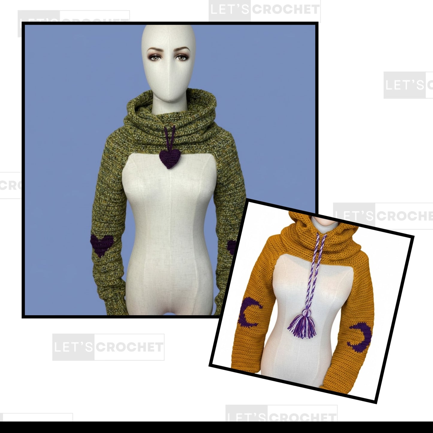 Evening Mist Hooded Wrap Crochet Pattern