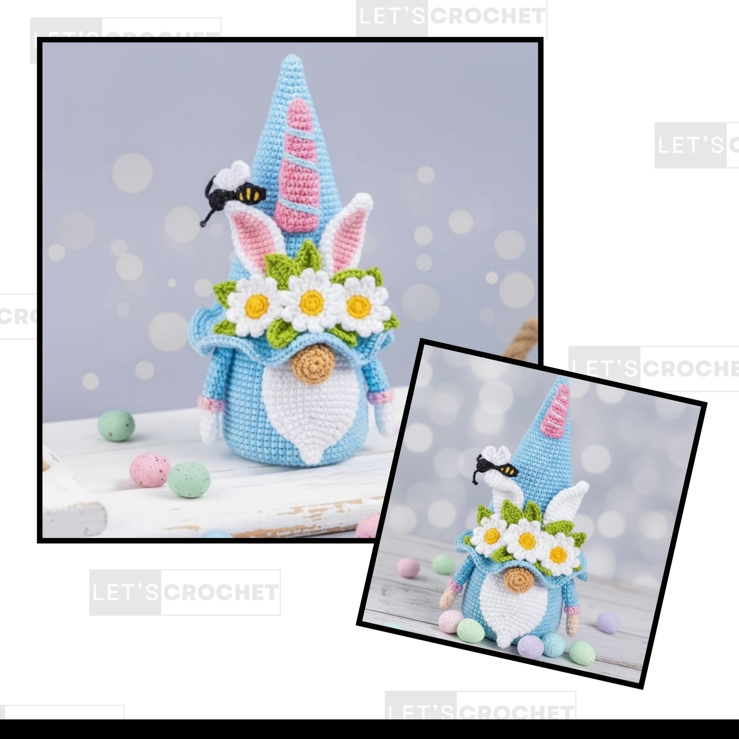 Playful Spring Bunny Plush Crochet Pattern