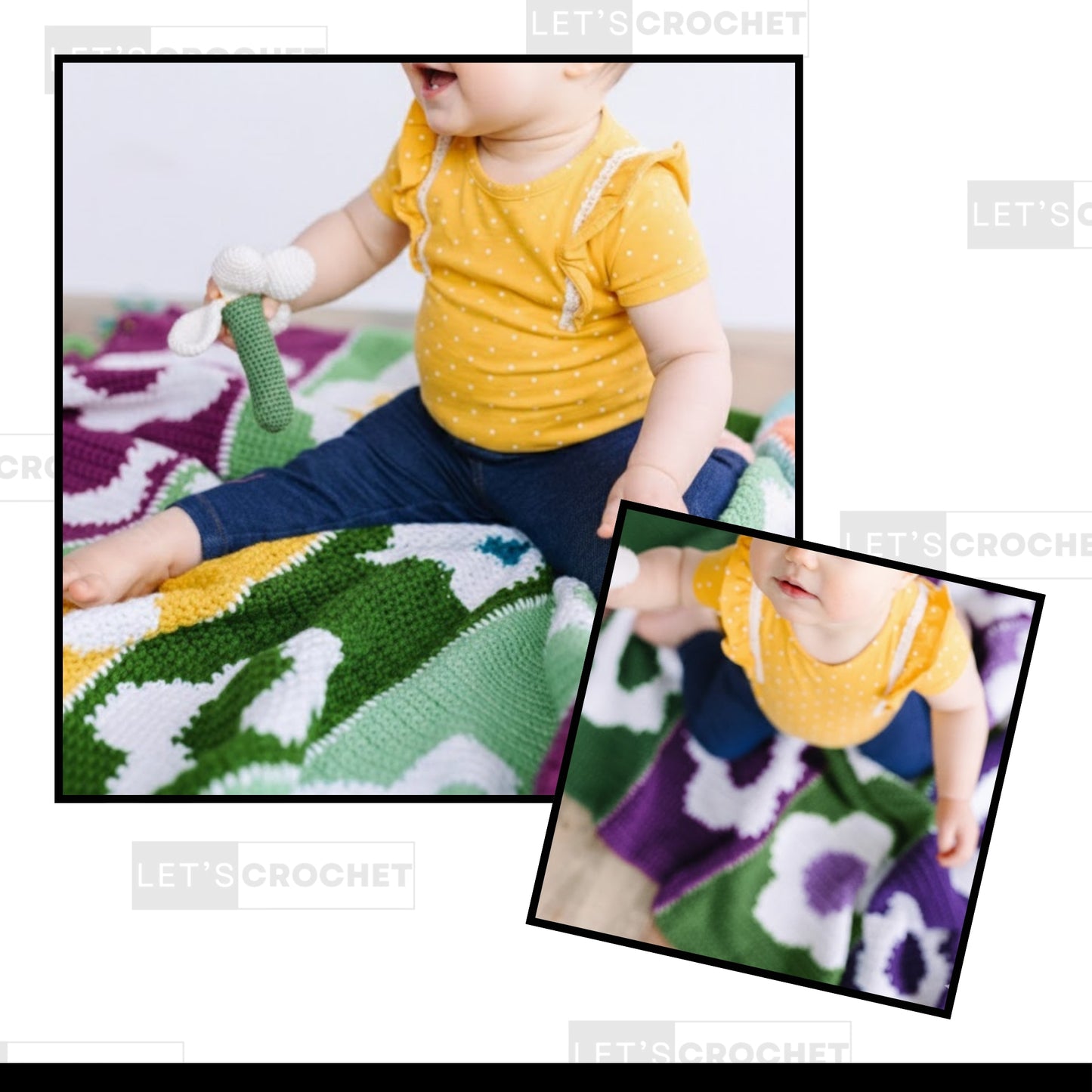 Vintage Meadow Throw Crochet Pattern