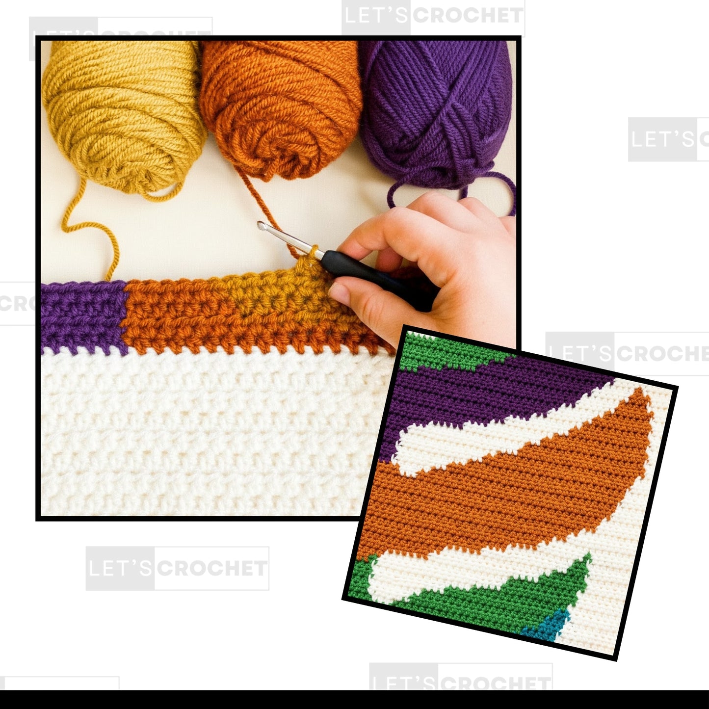 Tropical Canopy Throw Crochet Pattern