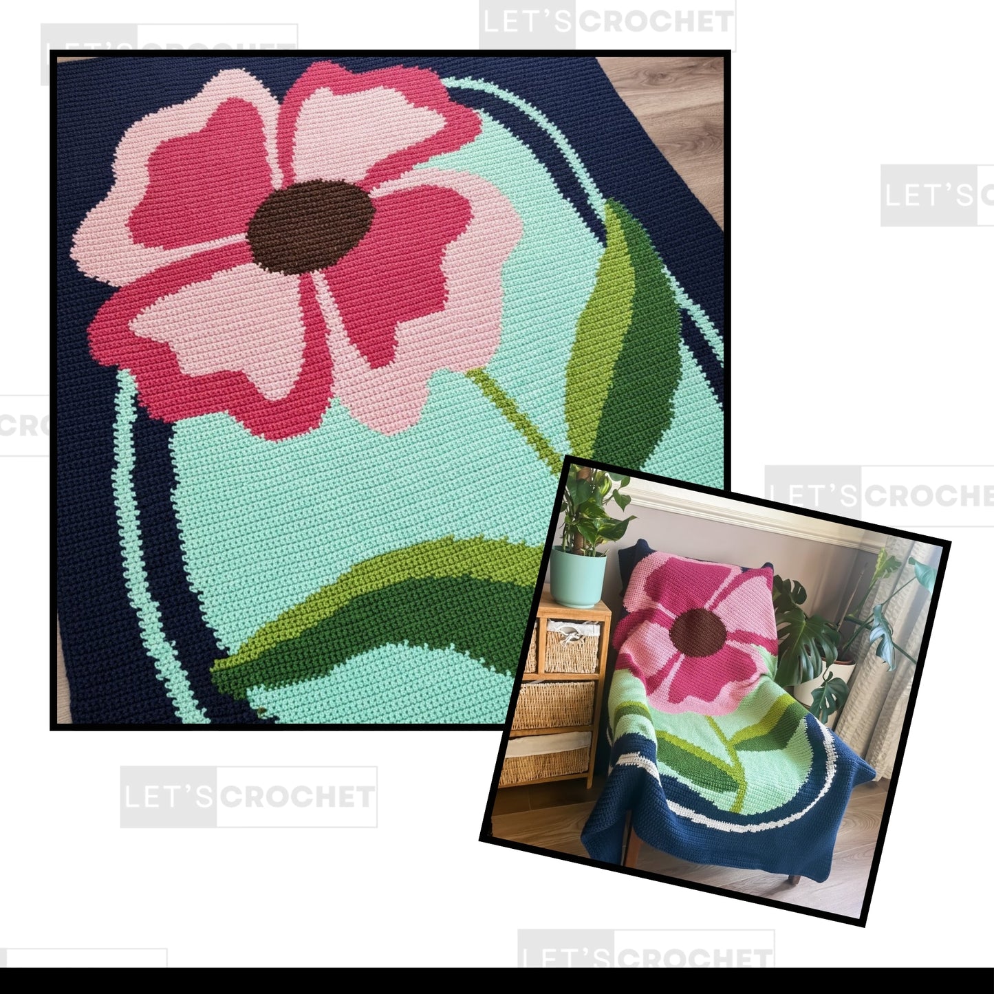 Radiant Petal Graphghan Crochet Pattern