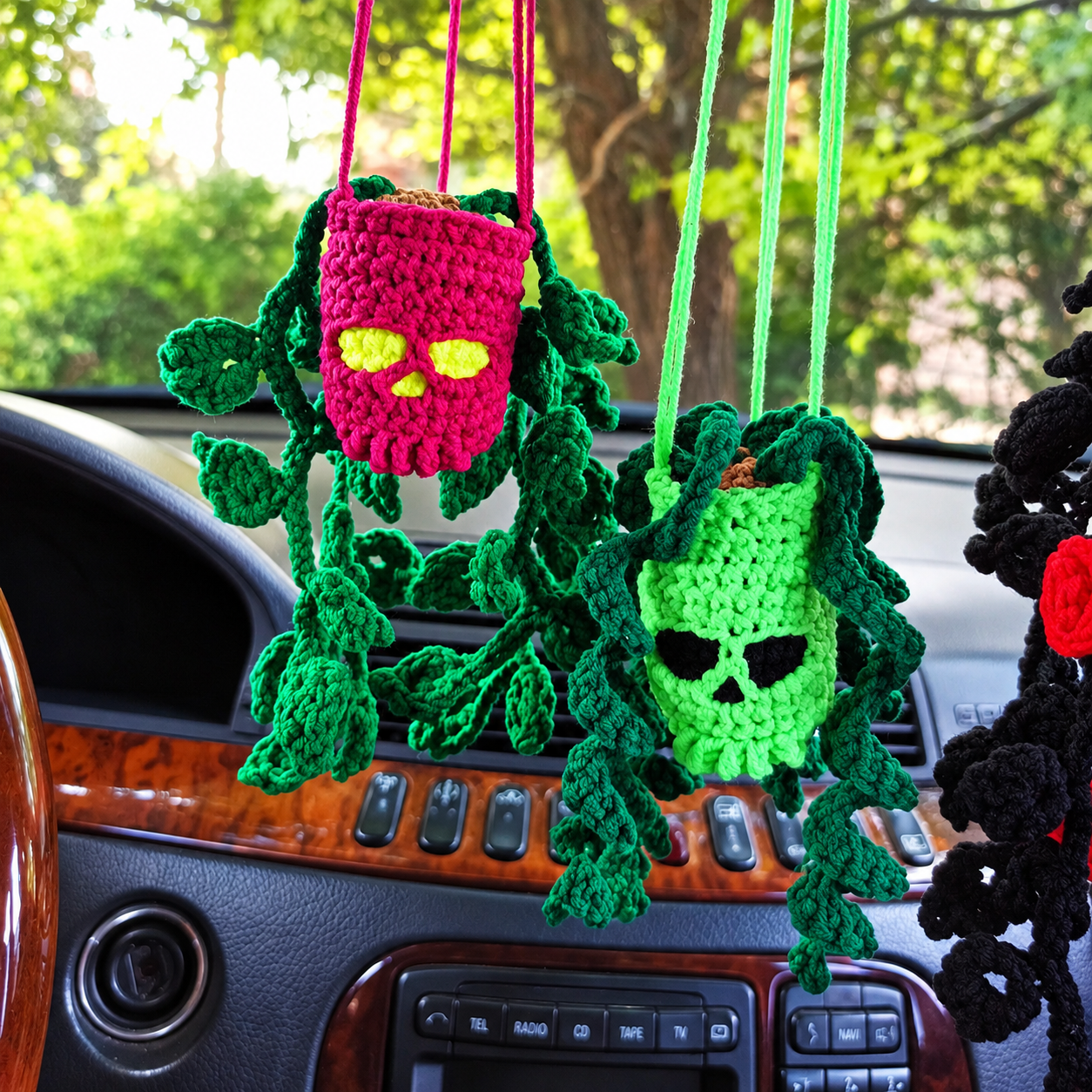 Enchanted Skull Garden Ornament Crochet Pattern