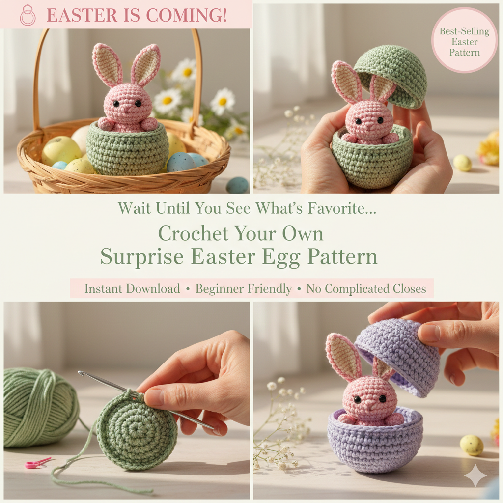 Surprise Bunny in Egg Crochet Pattern