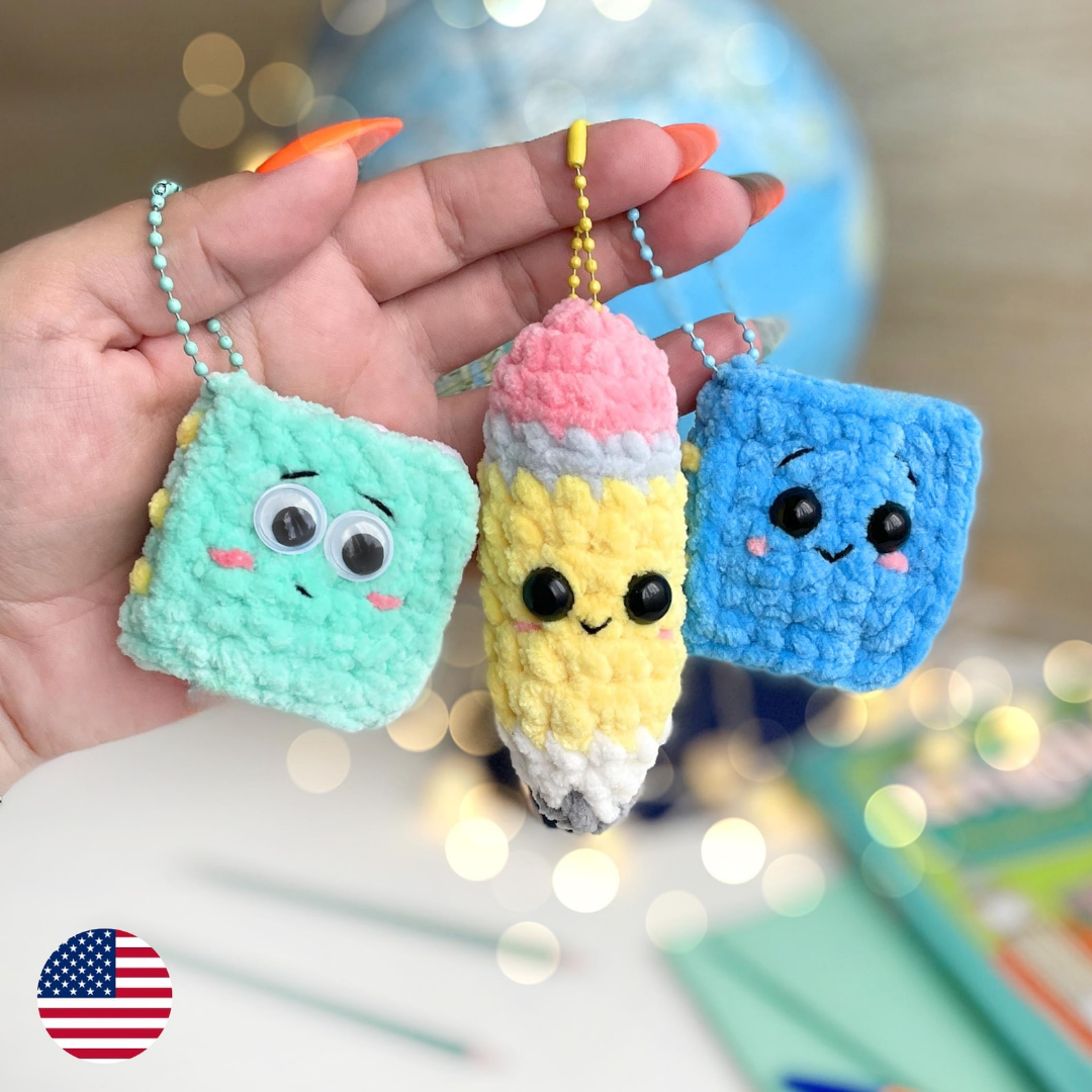 Classroom Essentials Keyring Crochet Pattern