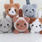 Loaf Cat Family finished crochet detail