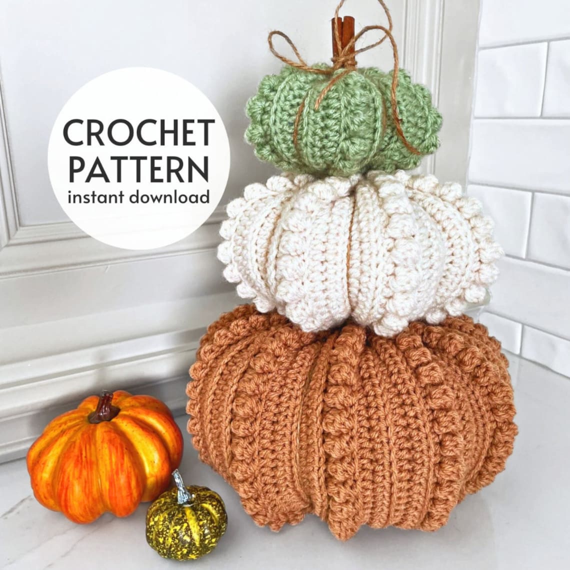 Farmhouse Pumpkin Crochet Pattern Set