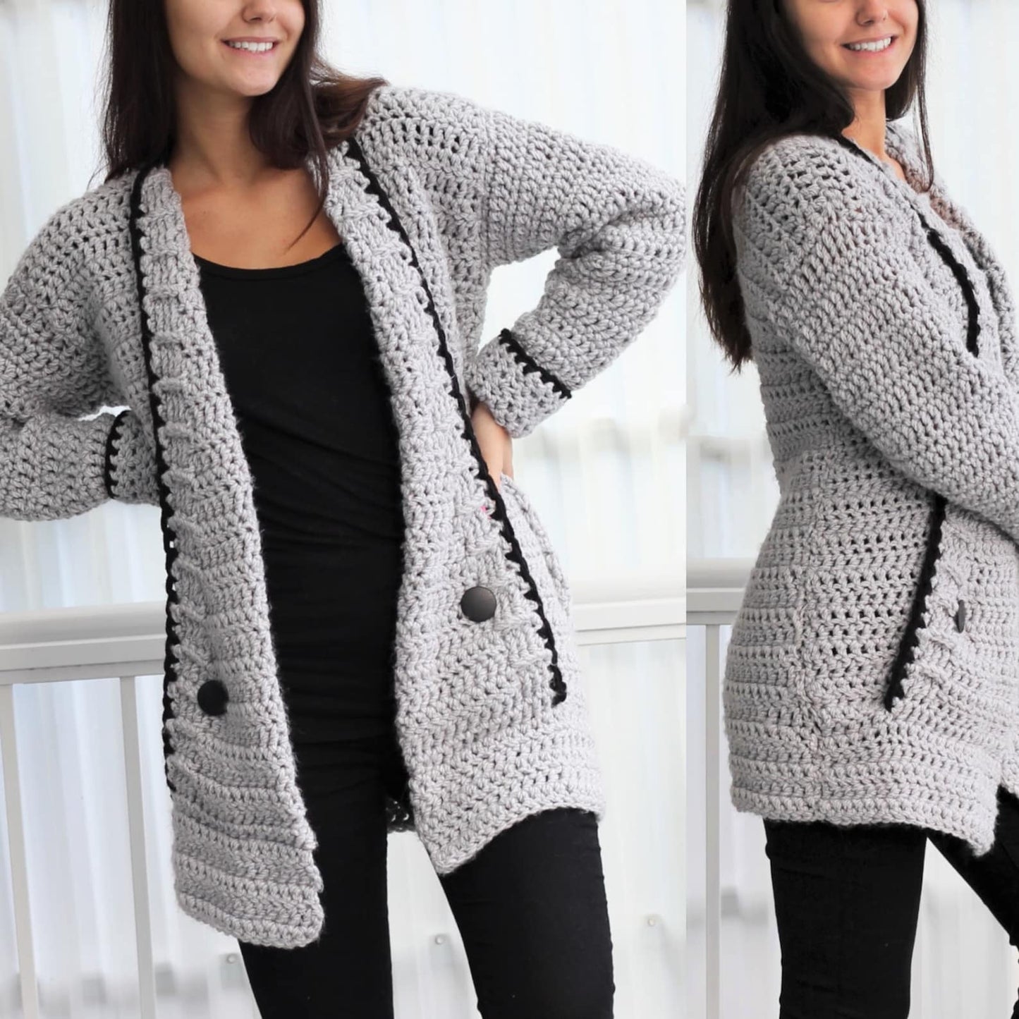 Grace Vest Crochet Pattern (XS to 3XL)