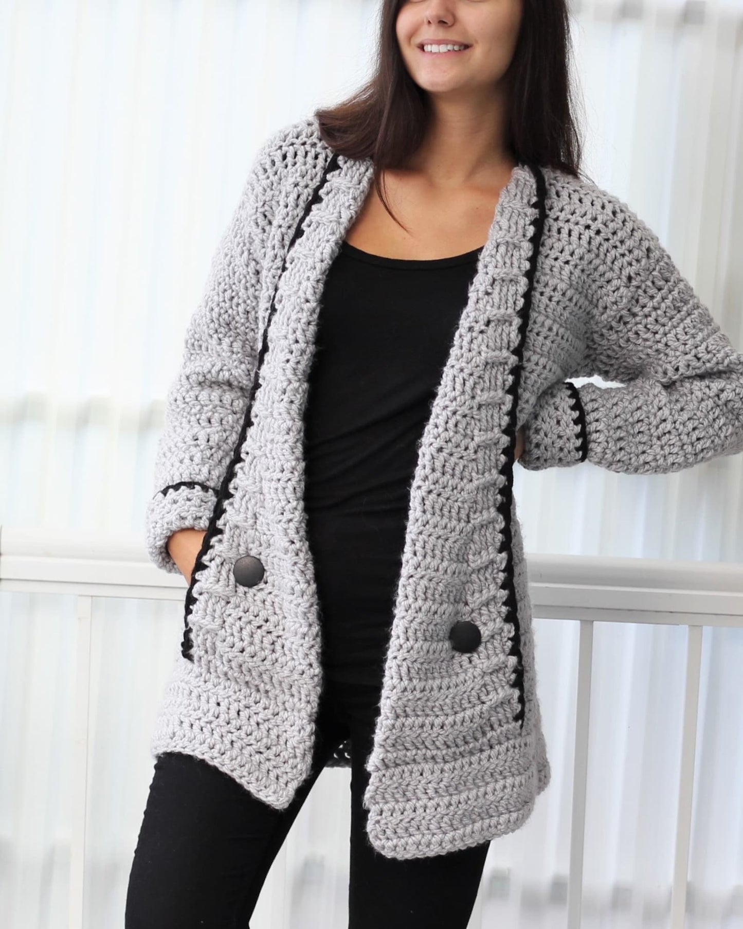 Grace Vest Crochet Pattern (XS to 3XL)