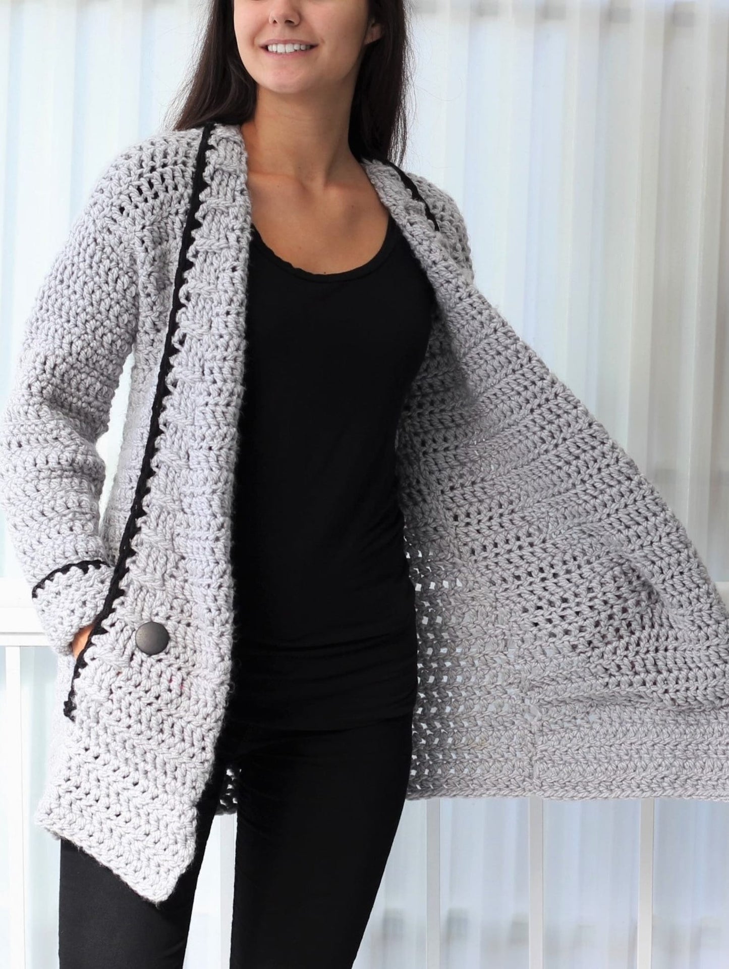 Grace Vest Crochet Pattern (XS to 3XL)