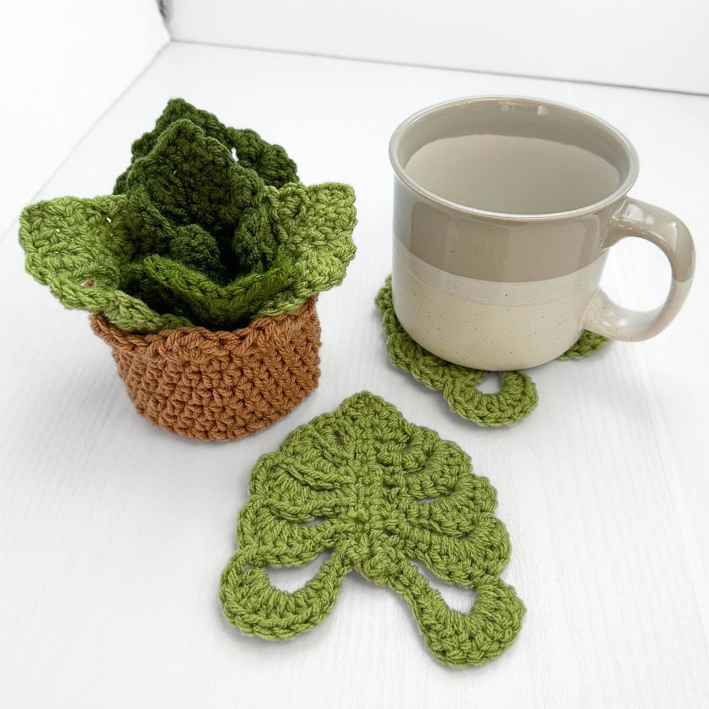 Set Of Flower Coasters Crochet Pattern