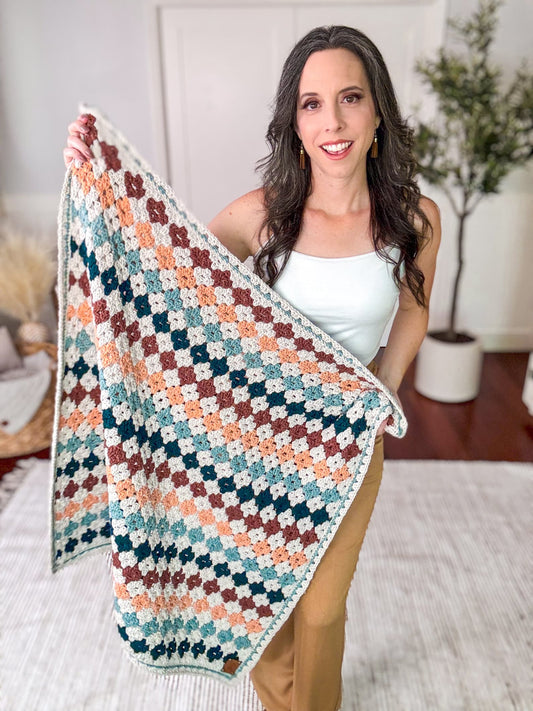 Aztec Stitch Blanket Crochet Pattern