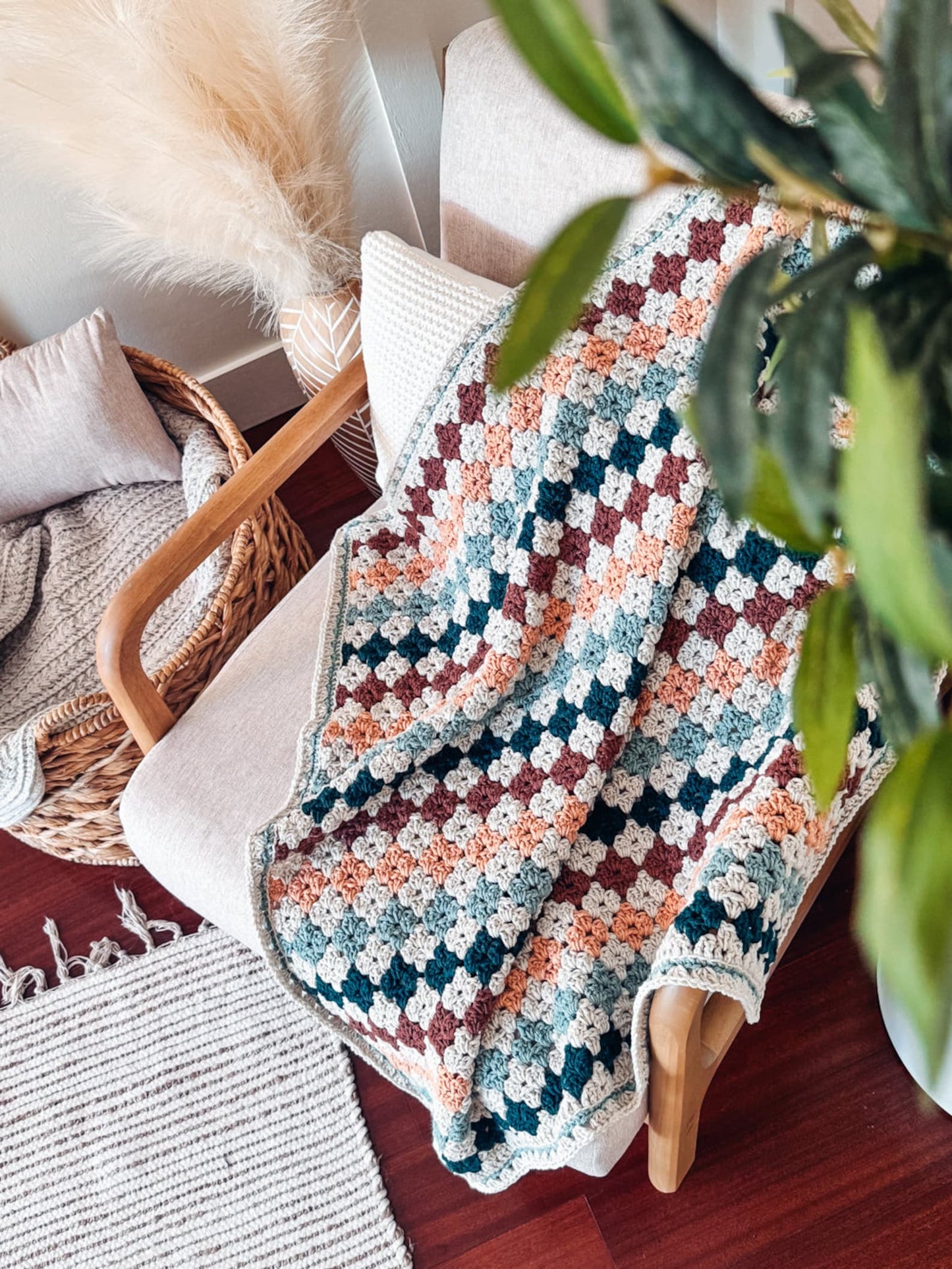 Aztec Stitch Blanket Crochet Pattern