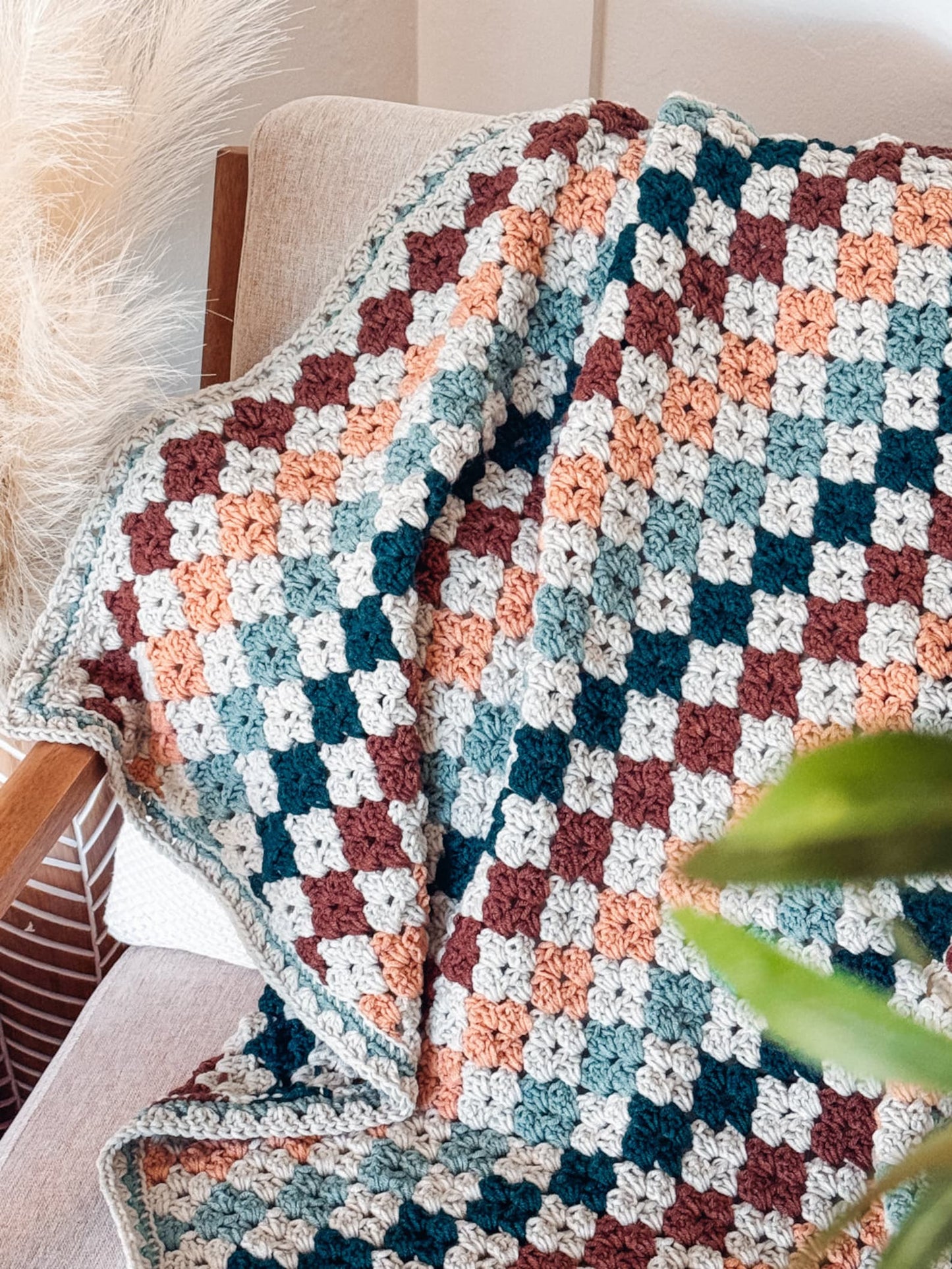 Aztec Stitch Blanket Crochet Pattern