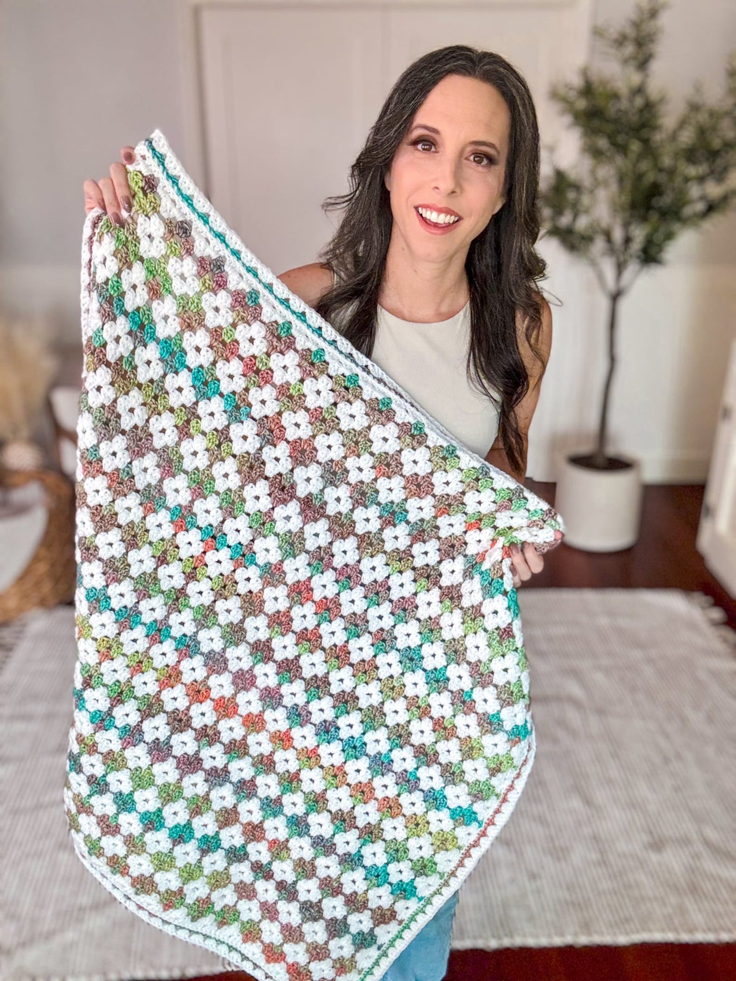 Aztec Stitch Blanket Crochet Pattern