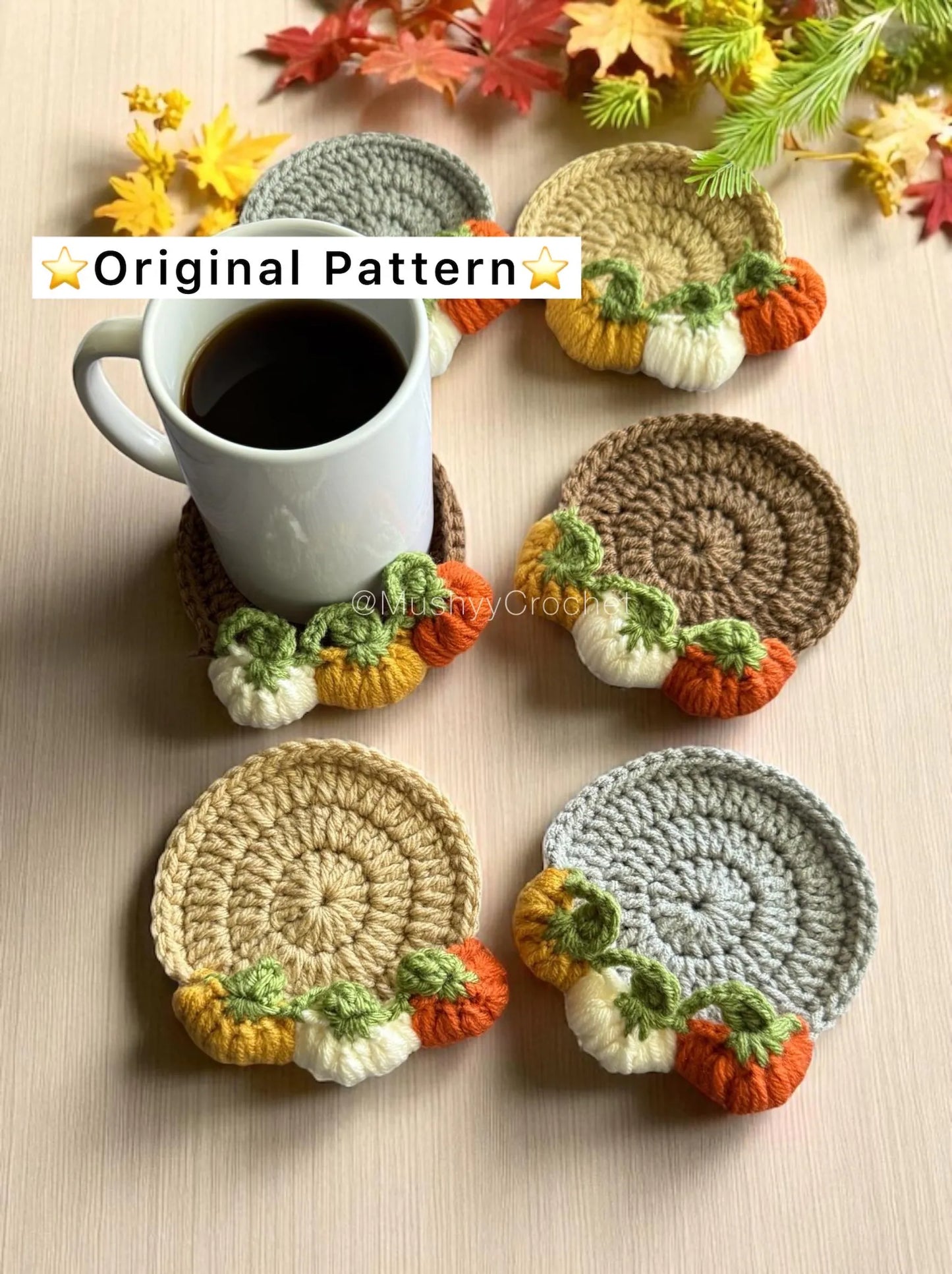 Textured Harvest Table Coaster Crochet Pattern