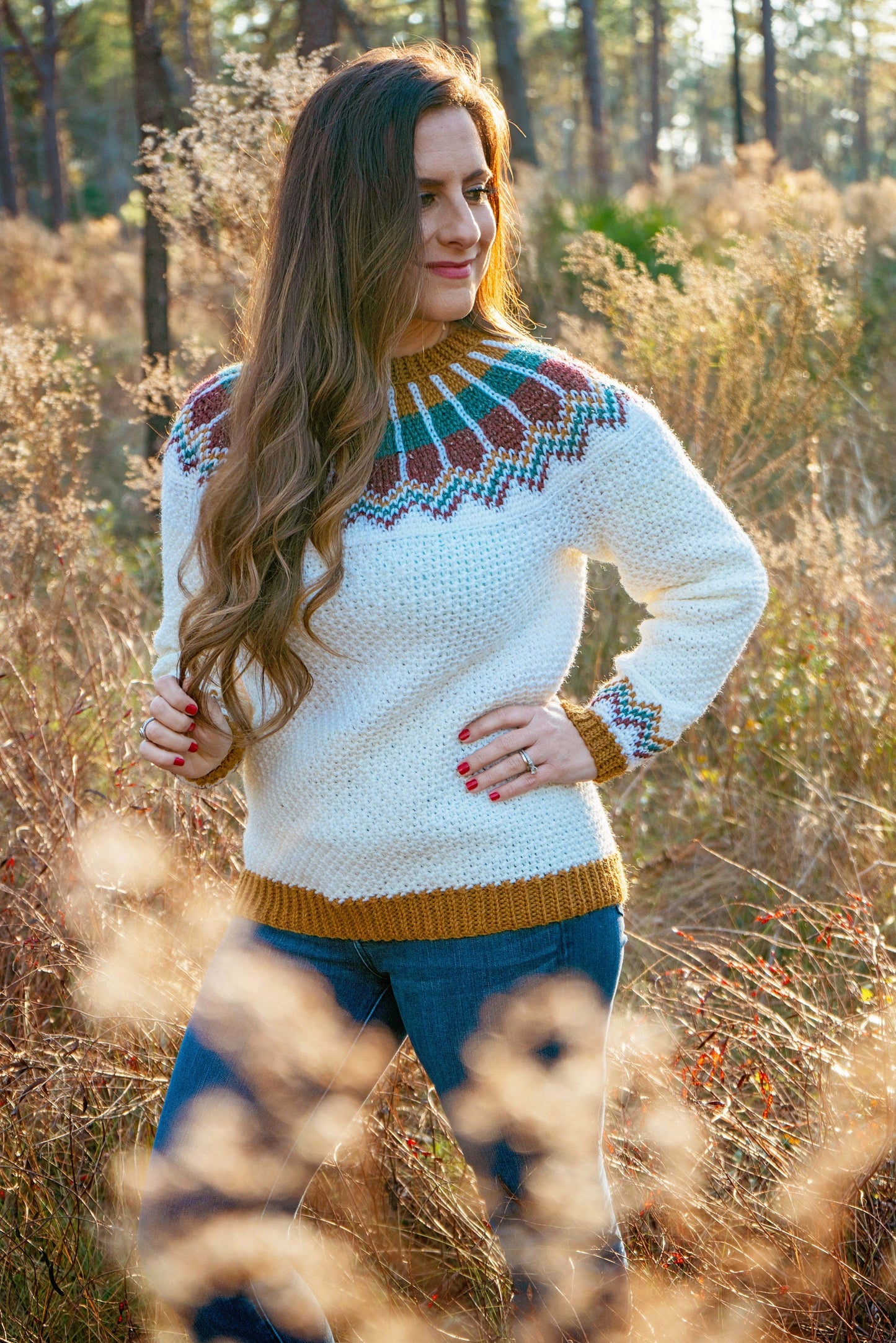 Aztec Style Comfy Sweater Crochet Pattern