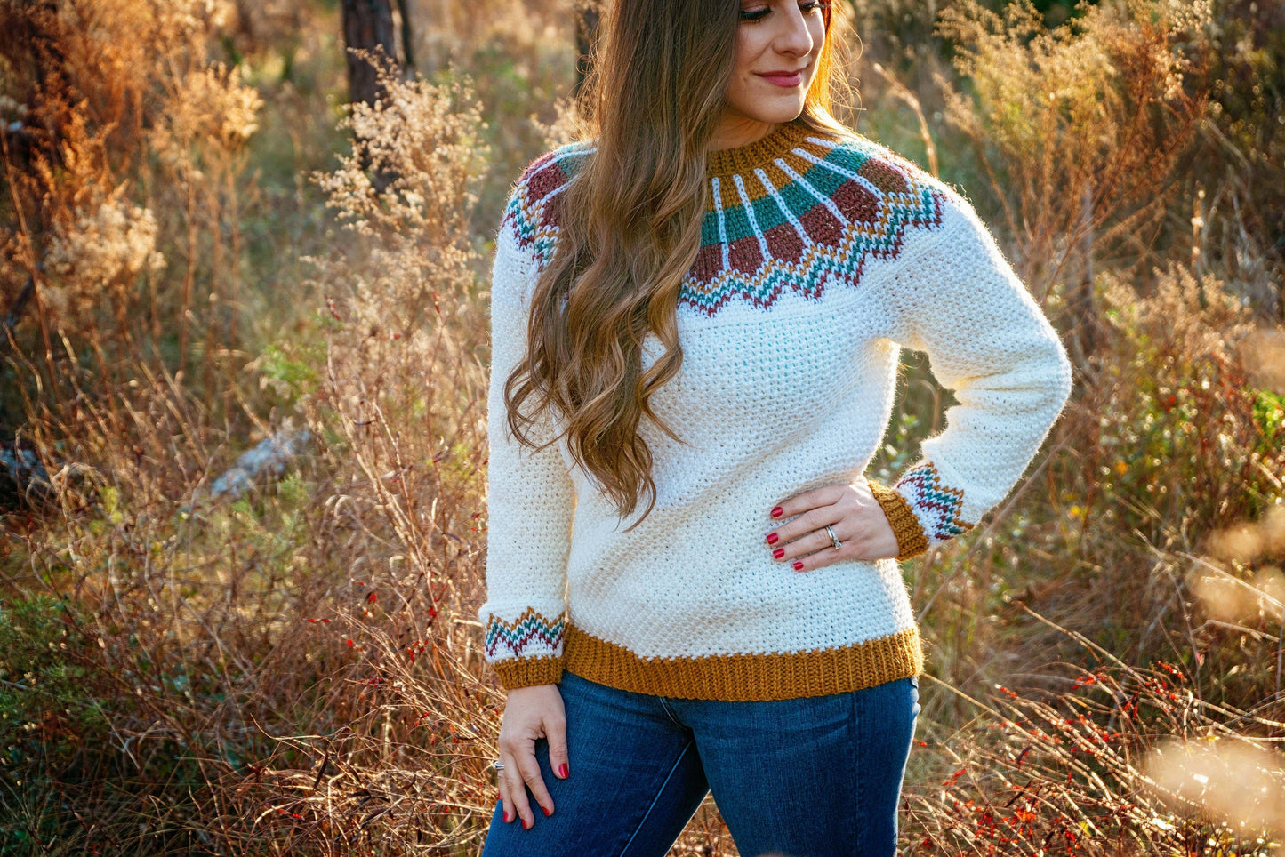 Aztec Style Comfy Sweater Crochet Pattern