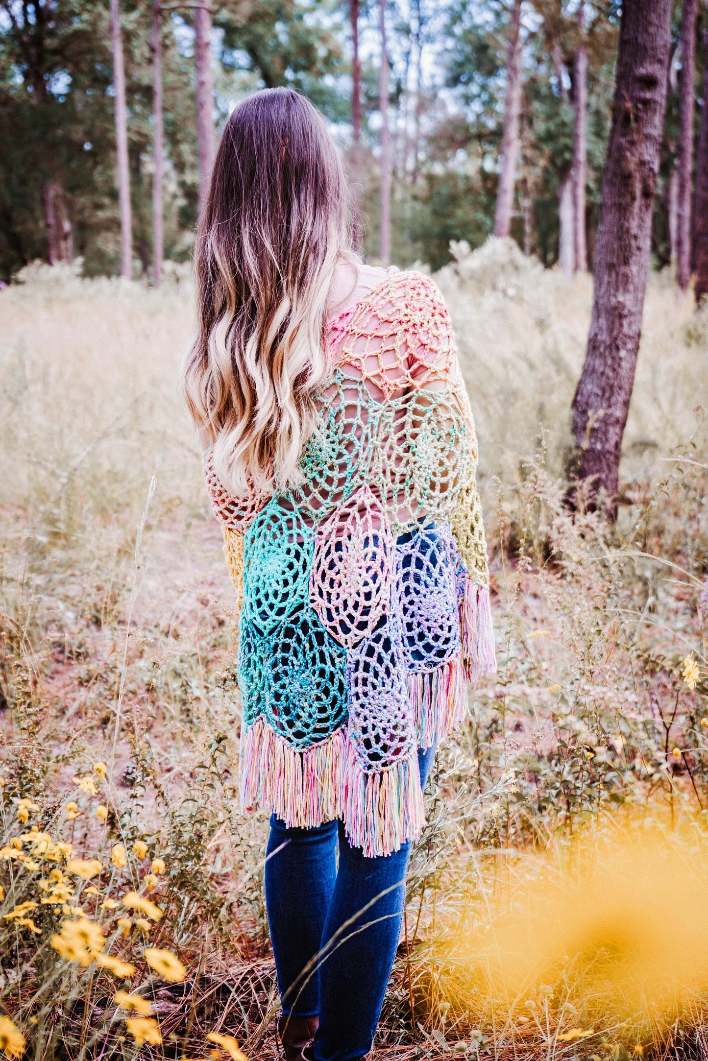 Hexa Mesh Trendy Summer Shawl Crochet Pattern