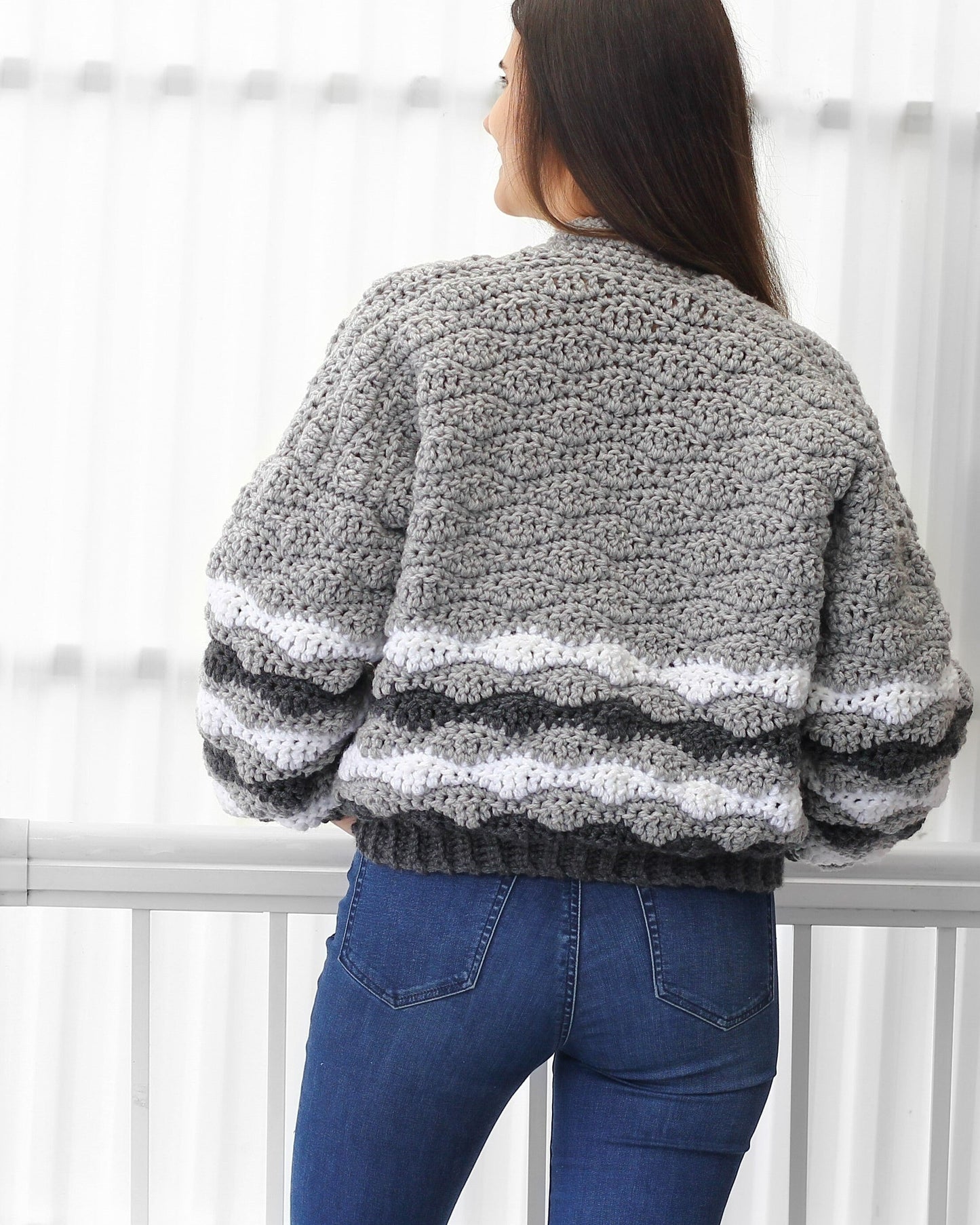 Buttoned Comfy Chunky Cardigan Crochet Pattern