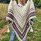 Cozy Hooded Triangle Shawl Crochet Pattern