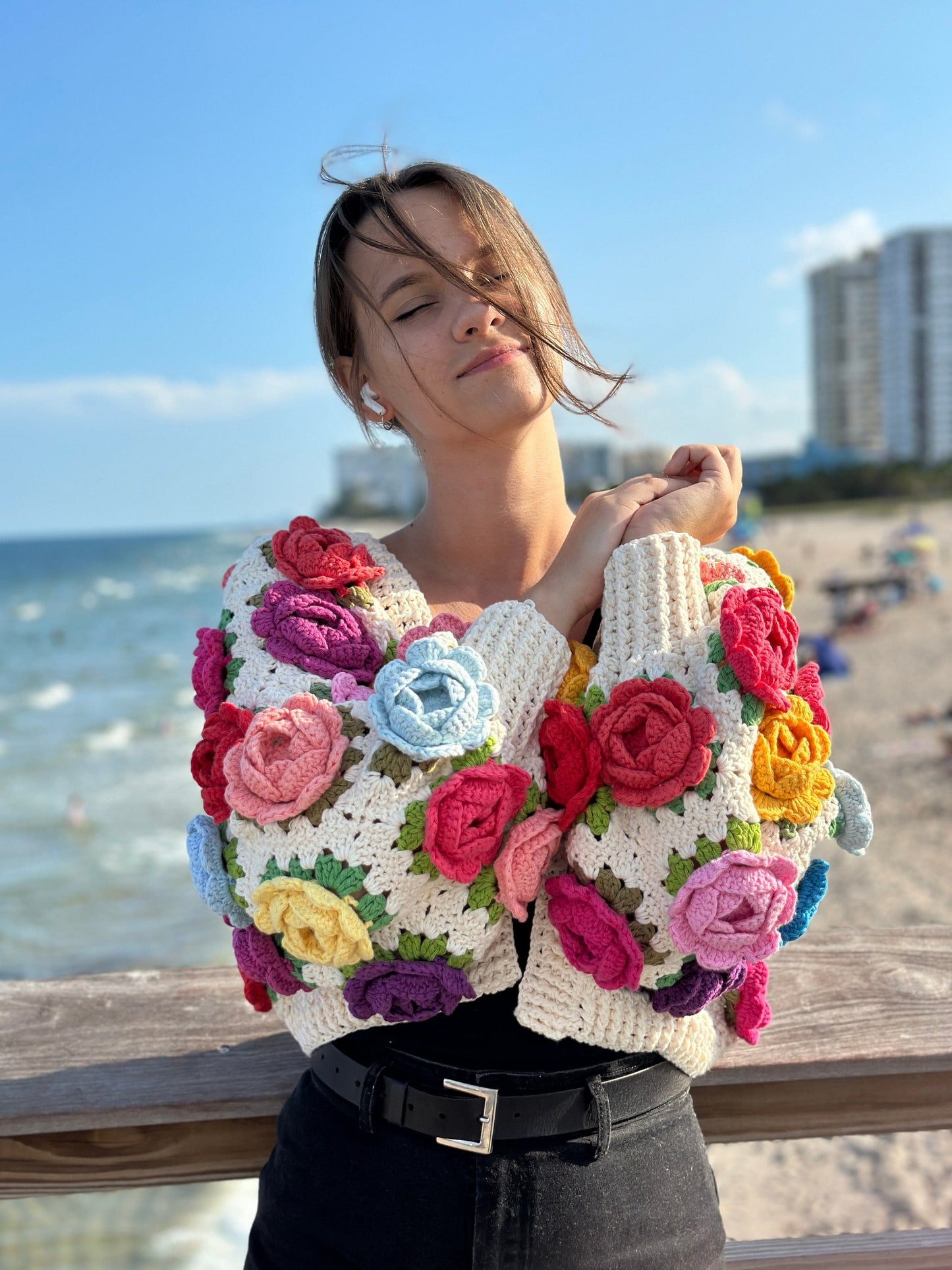 Jacket Full of Rose Crochet Pattern