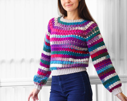 Comfy Raglan Pullover Crochet Pattern