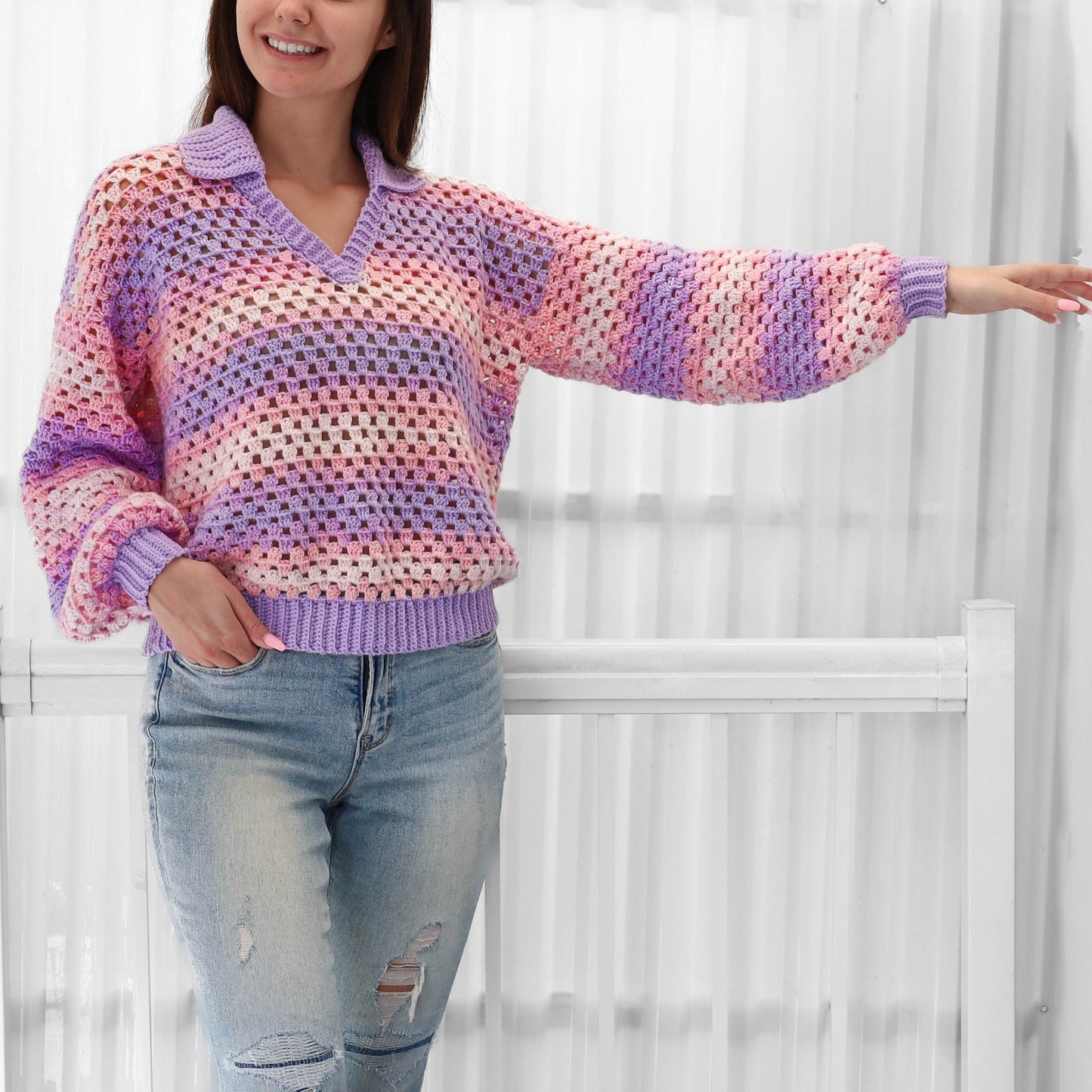 Polo Sweater Top Crochet Pattern