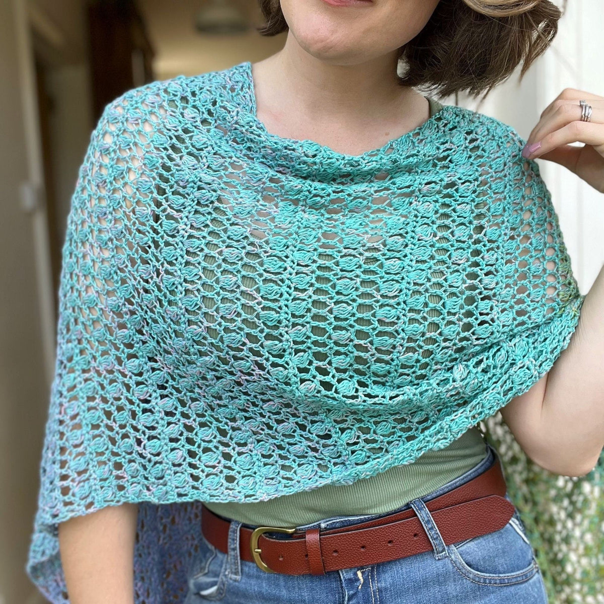 Lacey Coverup Shawl Crochet Pattern