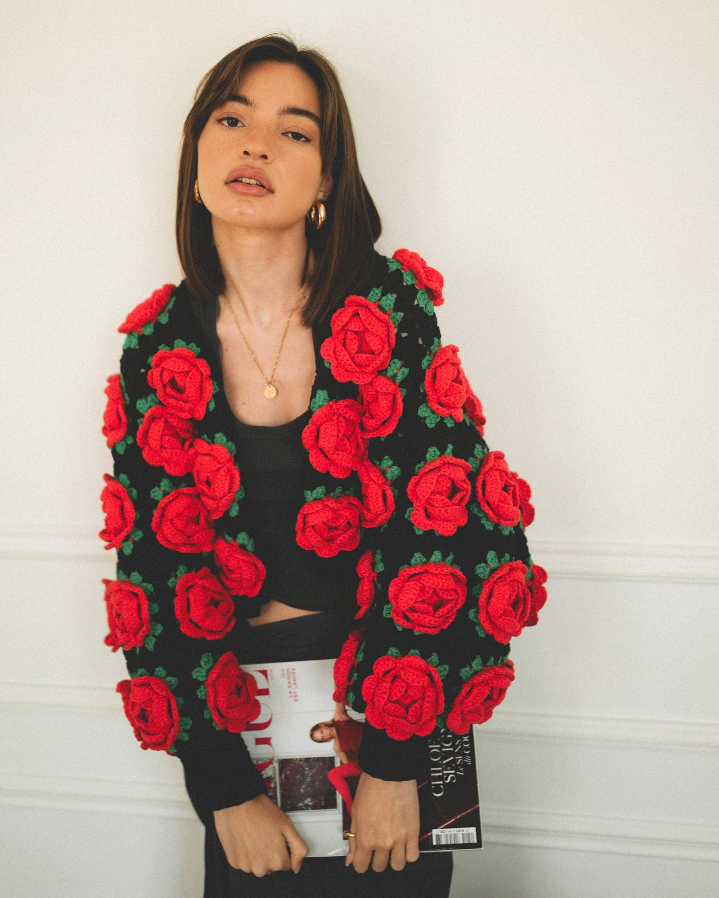 Jacket Full of Rose Crochet Pattern