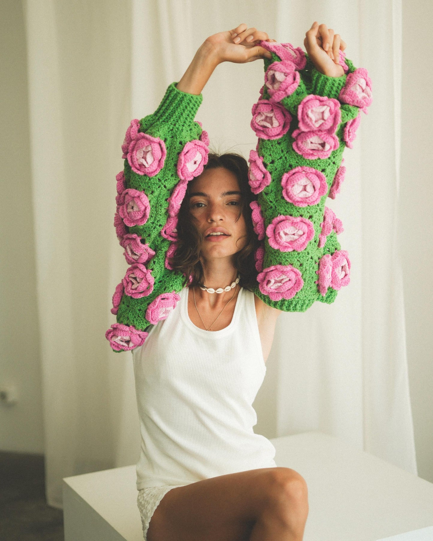 Jacket Full of Rose Crochet Pattern